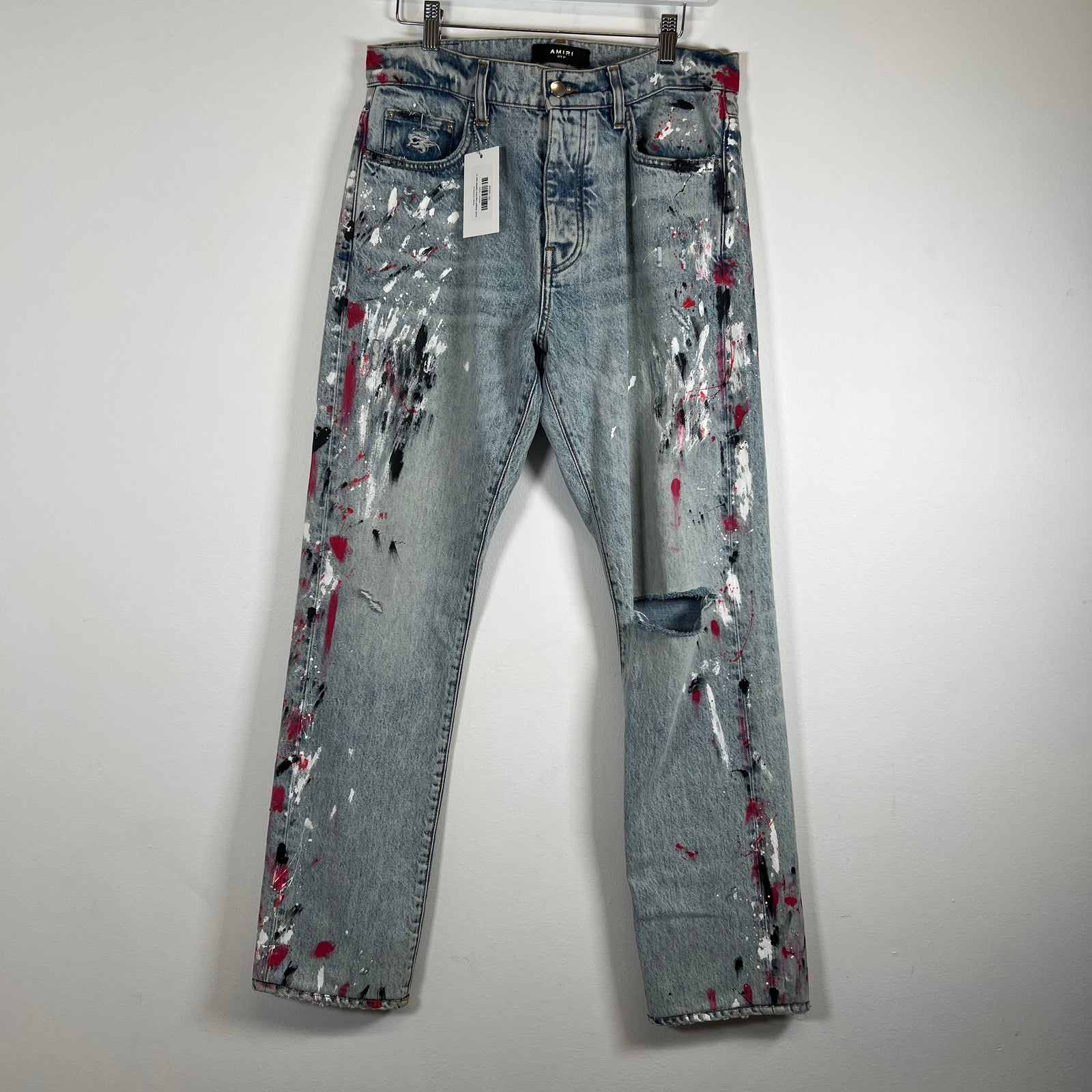Amiri Straight Leg Paint Splatter Size 31
