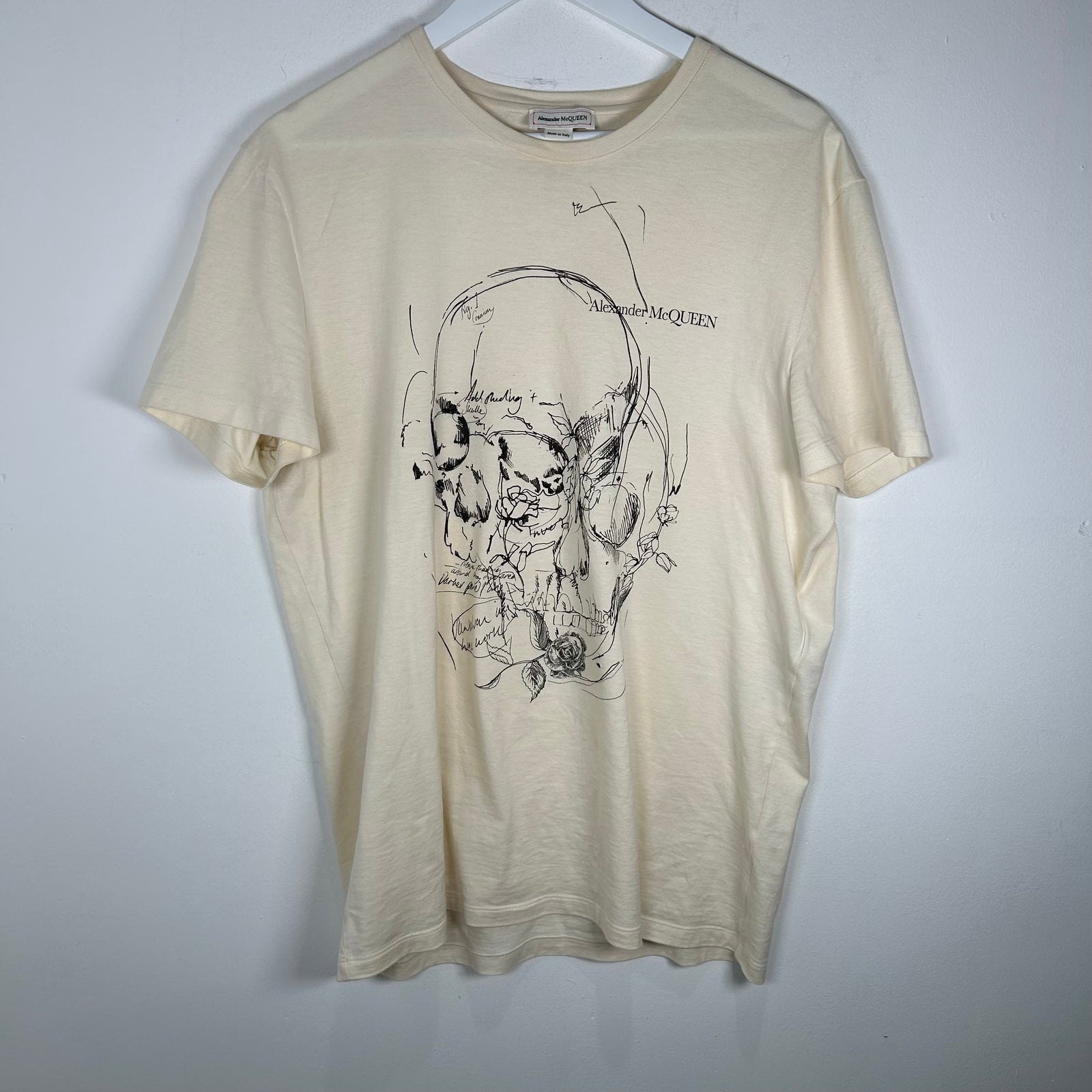 Alexander McQueen Scribble Skull T-Shirt Size L