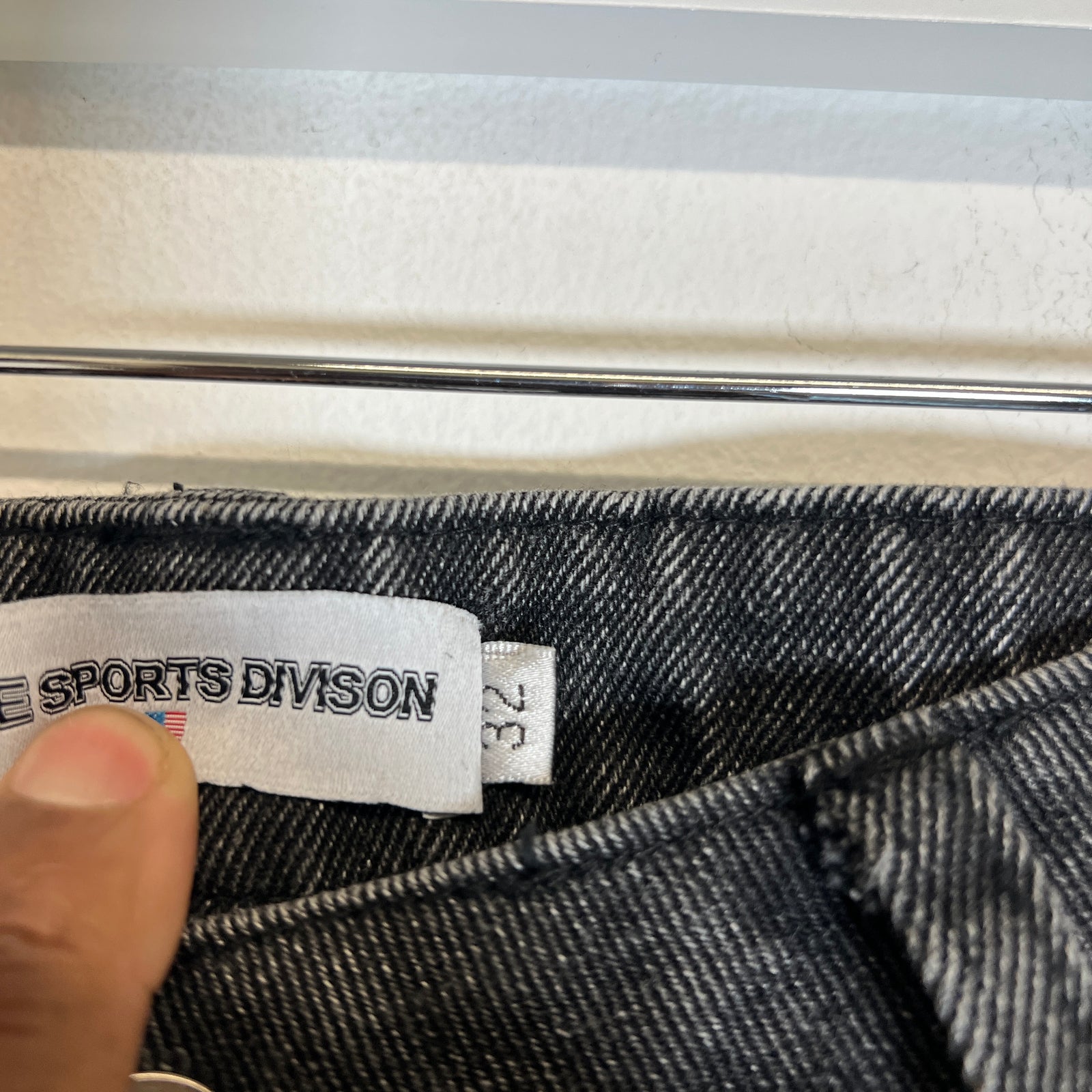 Vale Black Washed Forever Striped Jeans Size 32