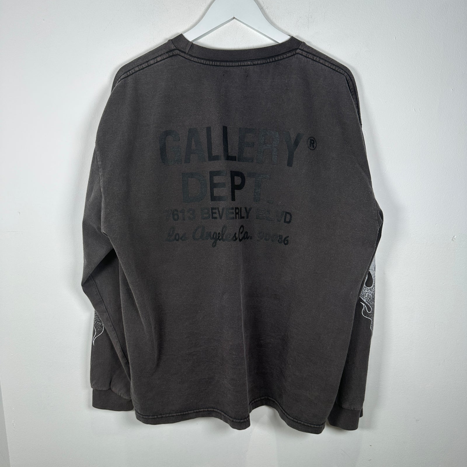 Gallery Dept. Grey Flame Logo Longsleeve Size XL