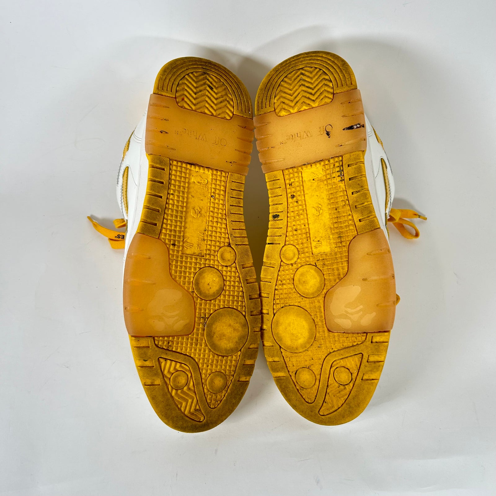 Off-White Yellow Patent Leather Out Of Office Sneaker Size 45
