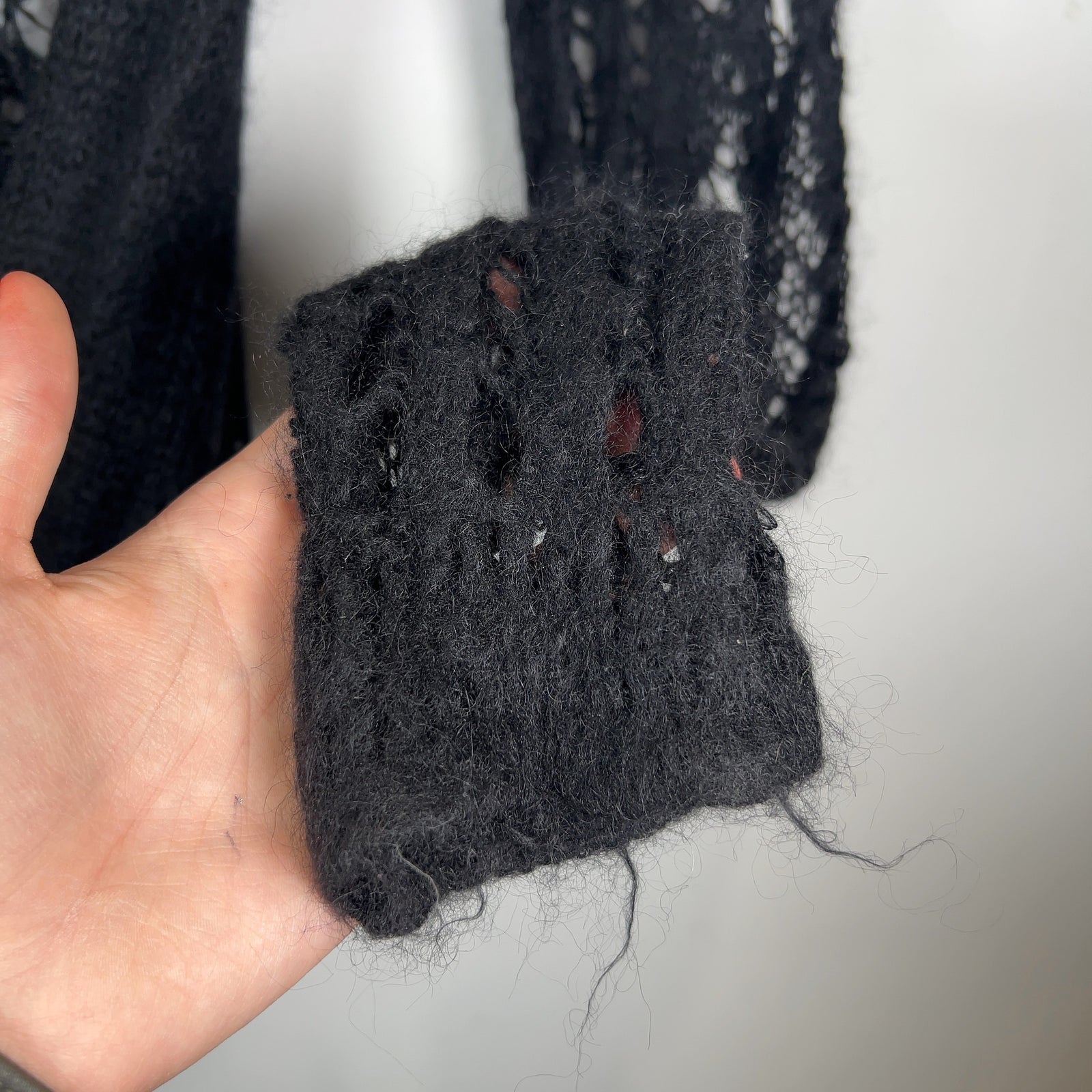 Rick Owens Black Spider Banana Knit Sweater Size S