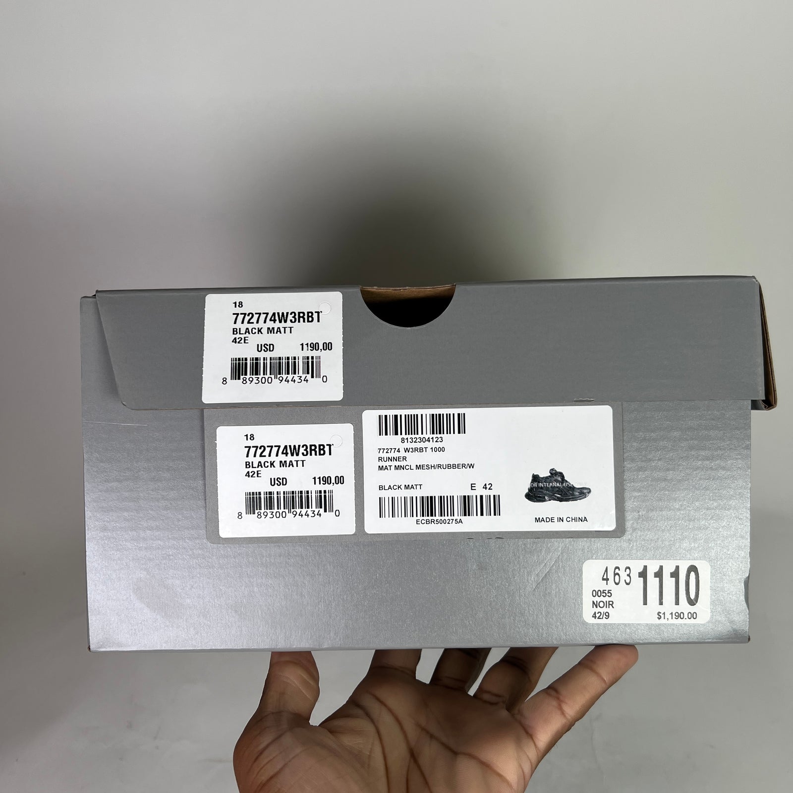 Balenciaga Matte Black Mesh Runners