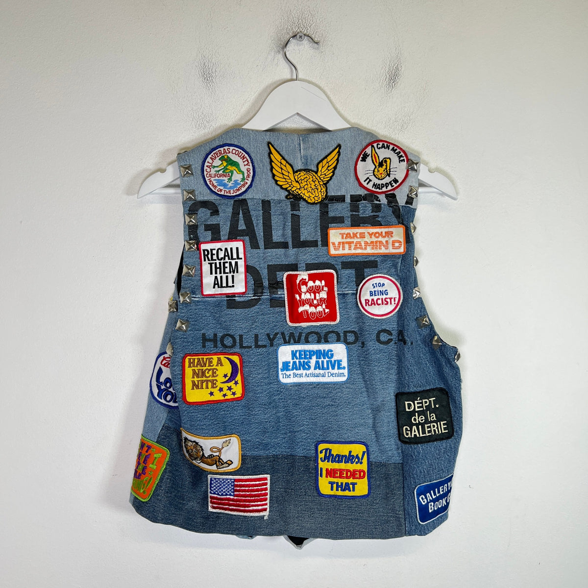 Gallery Dept Studded Patchwork Denim Vest