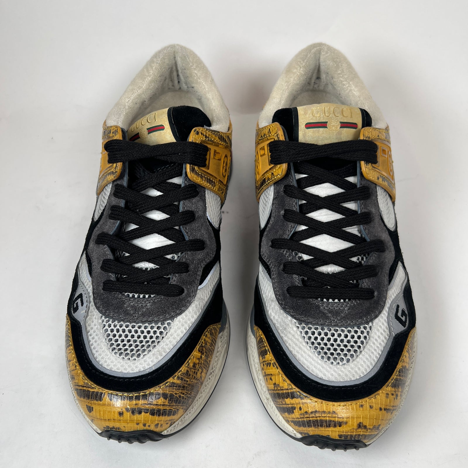Gucci Ultraspace Yellow Tejus Printed Sneaker Size GG 8.5