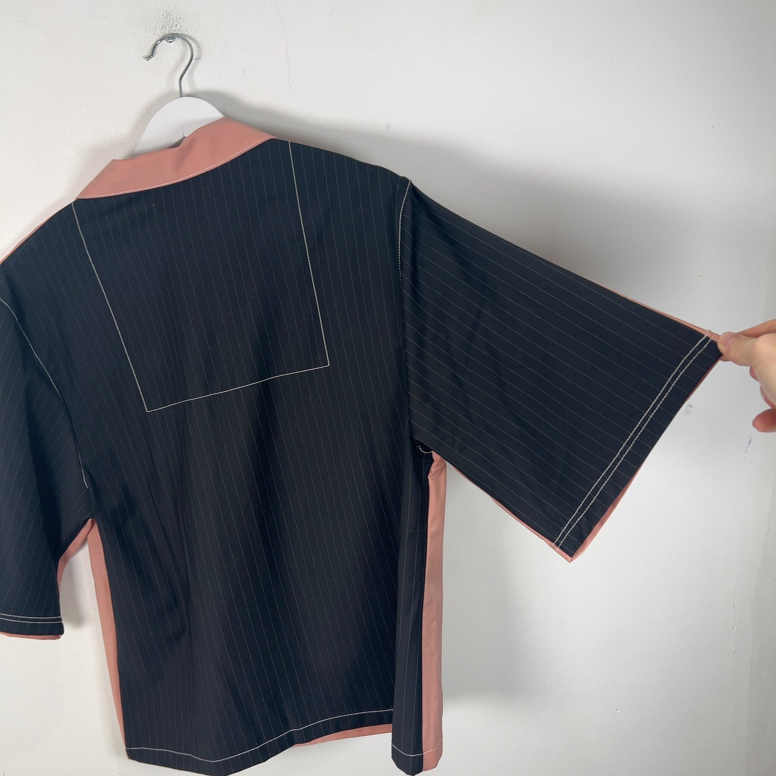 Pyer Moss Hybrid Cropped Camp Shirt