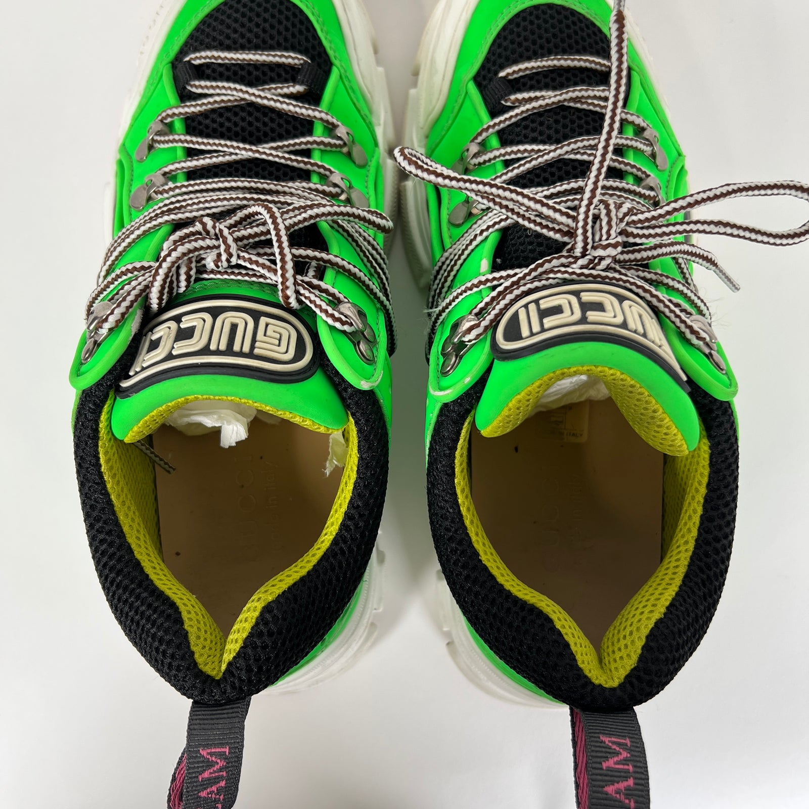 Gucci Green Flashtrek Sneaker Size 8.5