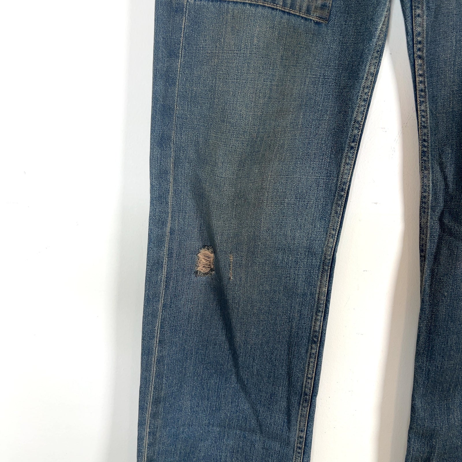 Rick Owens Slab Oil Stain Blue Jeans