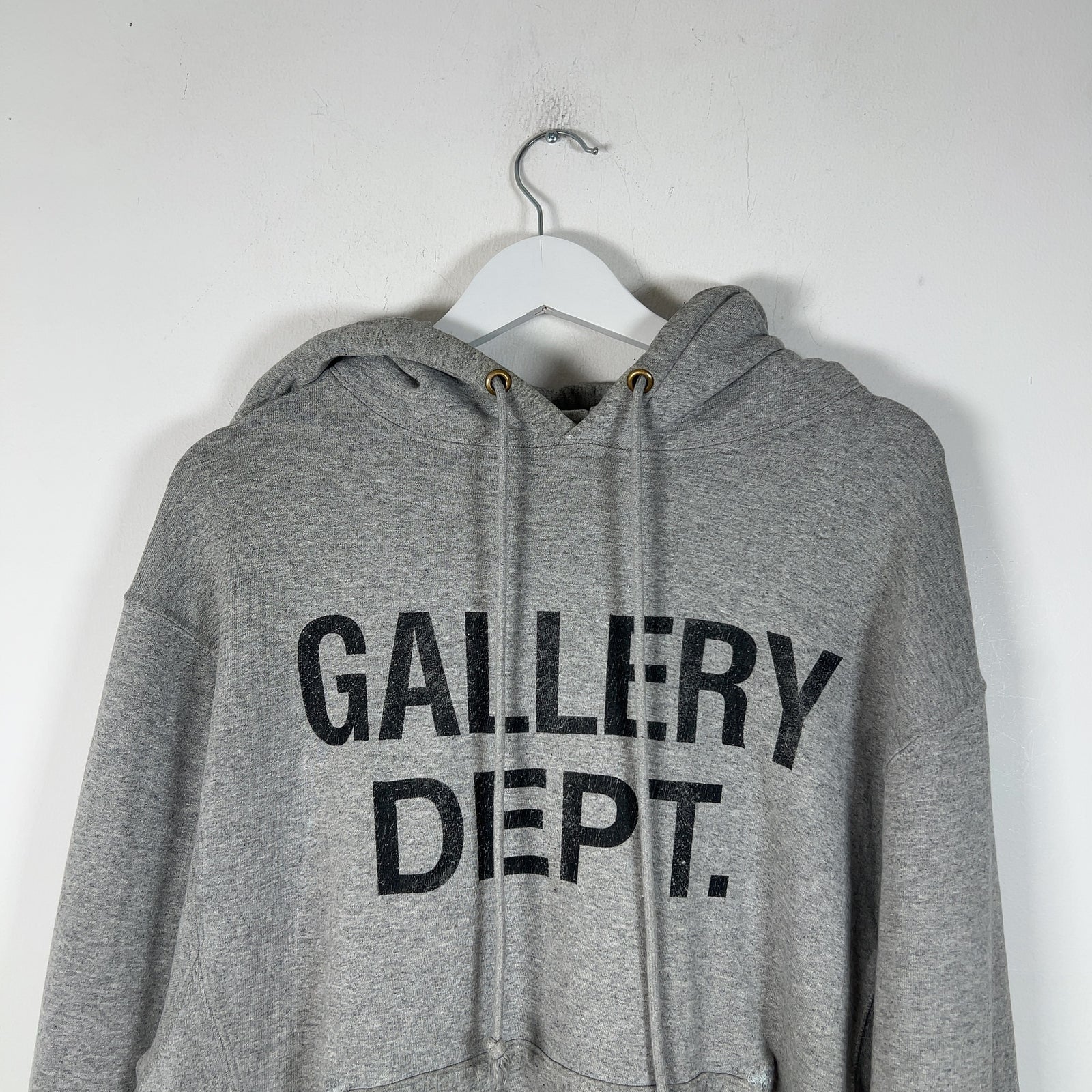 Gallery Dept Spell Out Logo Grey Hoodie