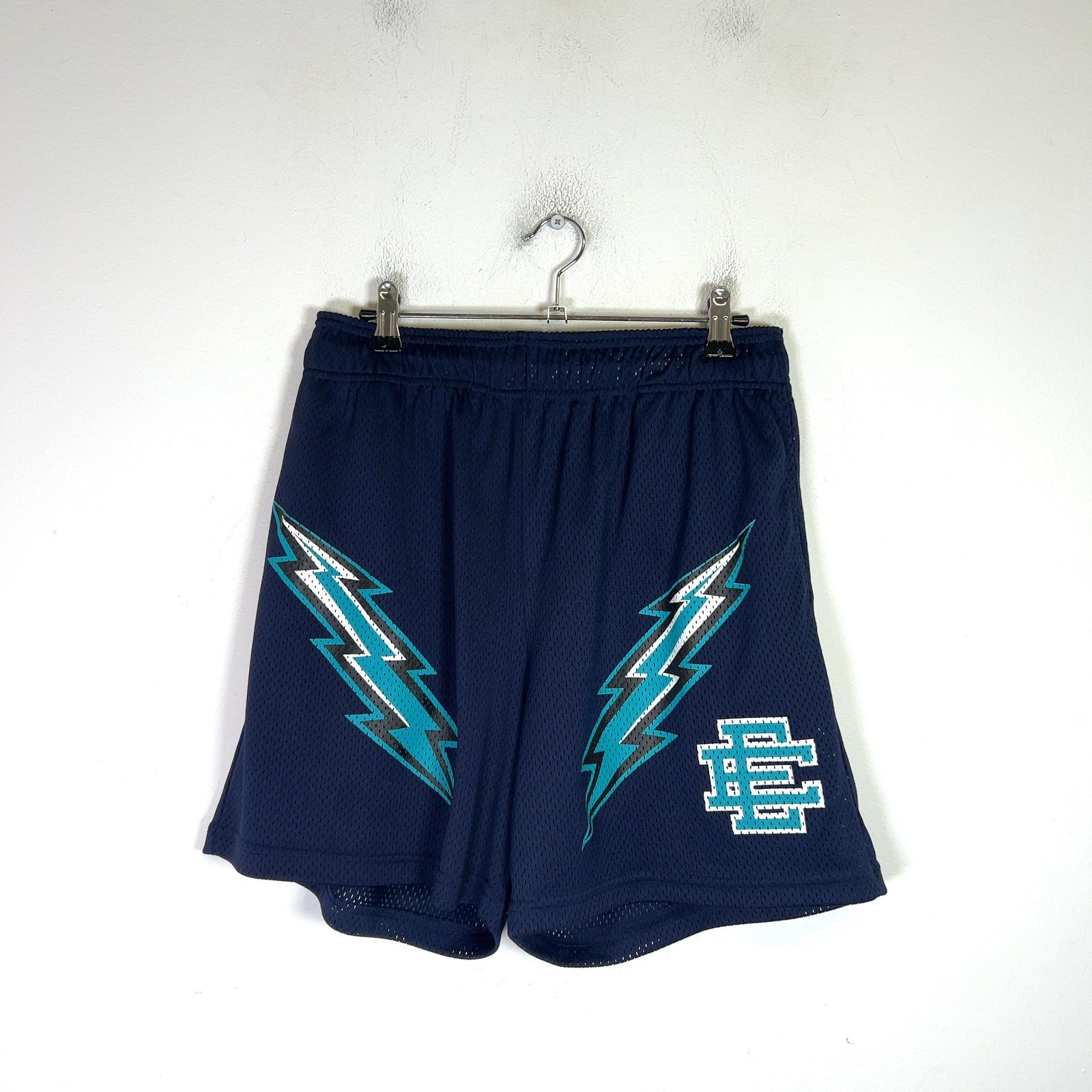 Eric Emanuel Navy Lightning Bolt Basic EE Shorts