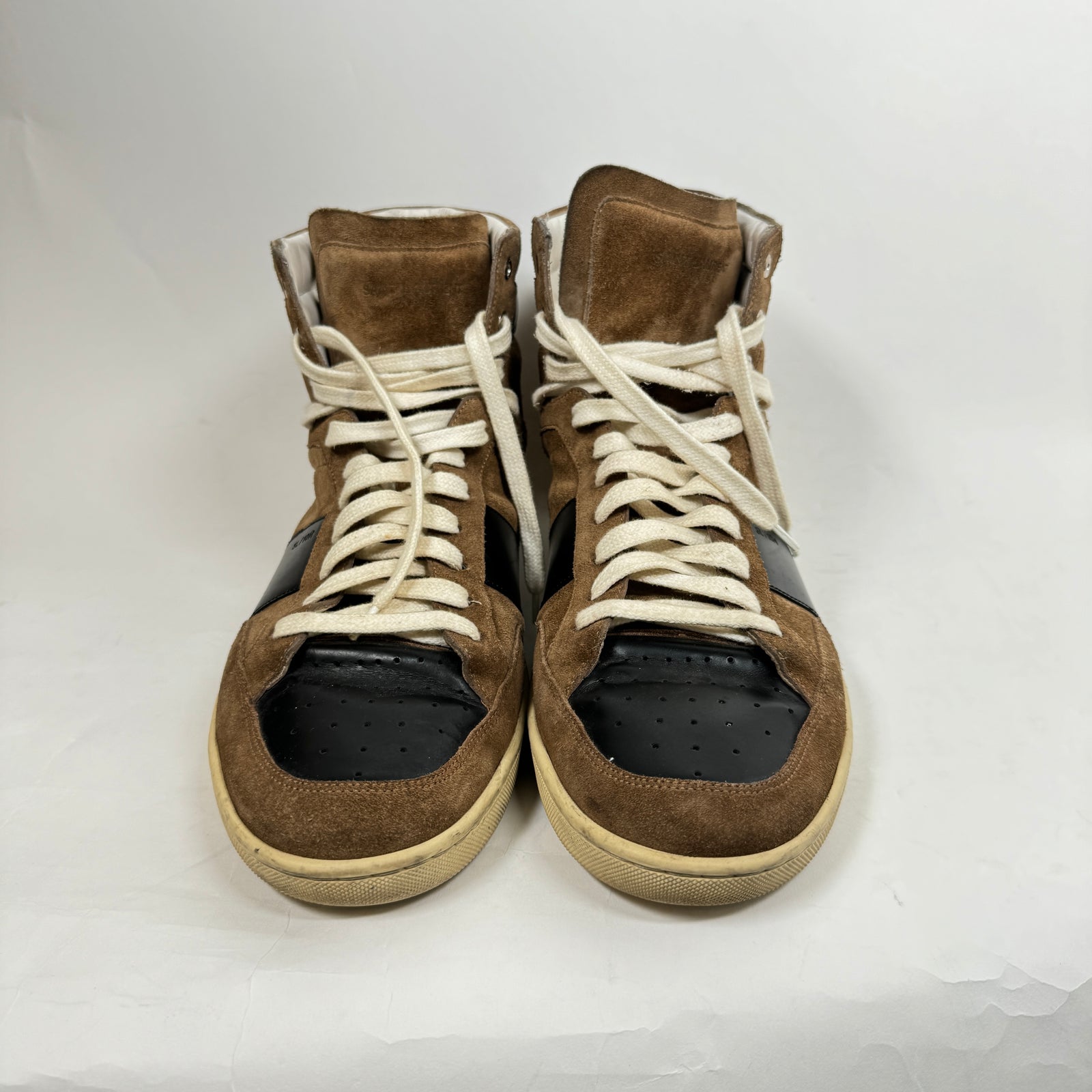 Saint Laurent Brown Suede SL-10H Sneakers Size 46