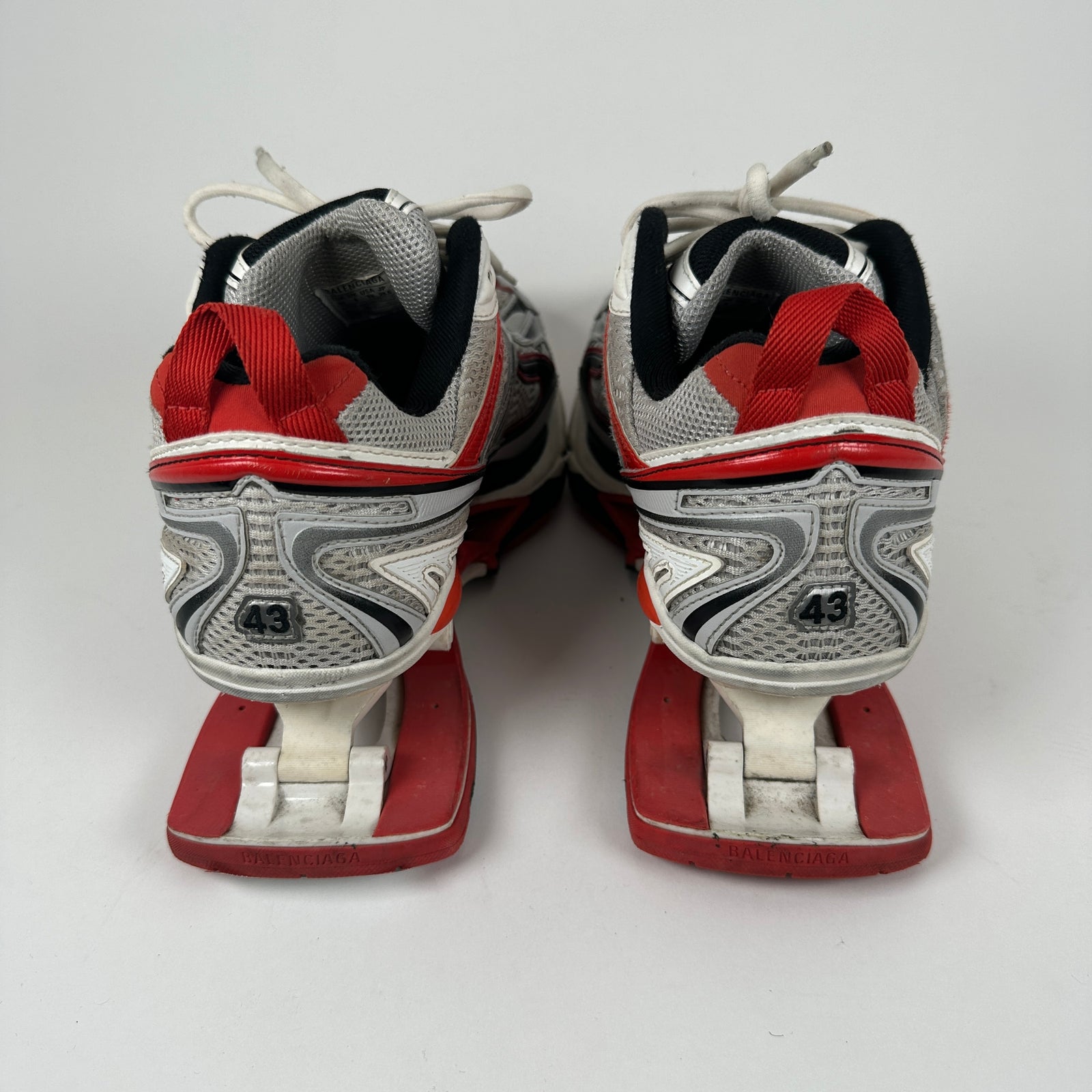 Balenciaga Red/Silver 'Xpander' Low-Top Sneaker Size 10