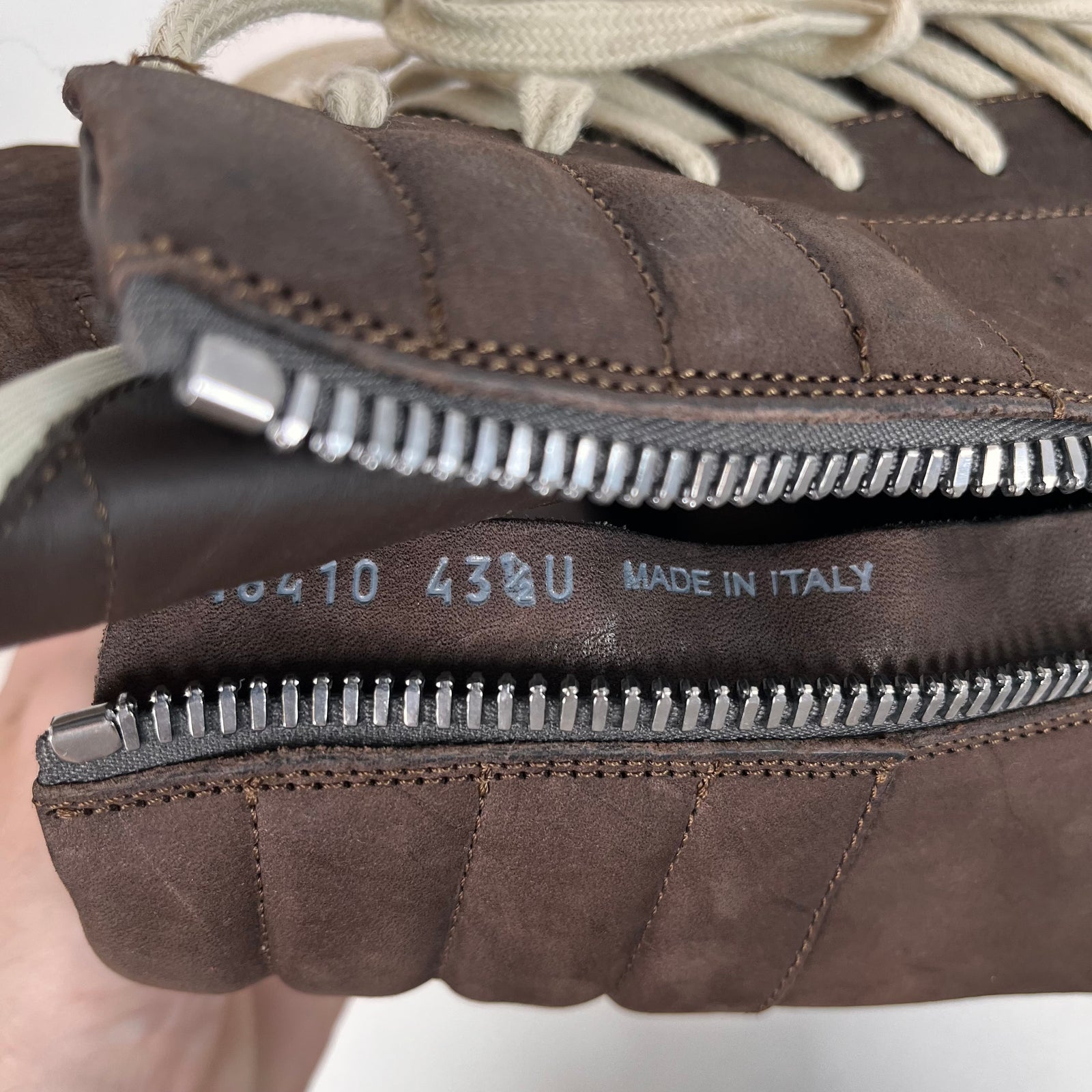Rick Owens Cargobasket Brown Leather Size 43.5