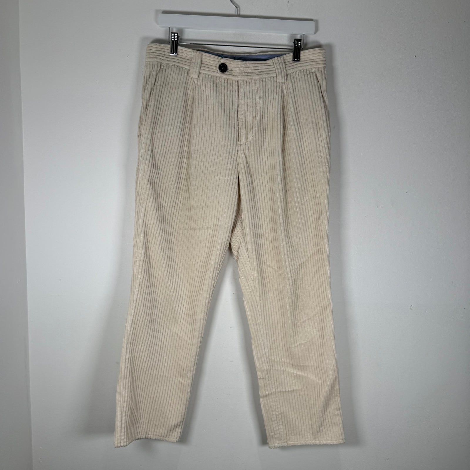 Brunello Cucinelli White Corduroy Slacks Size 31
