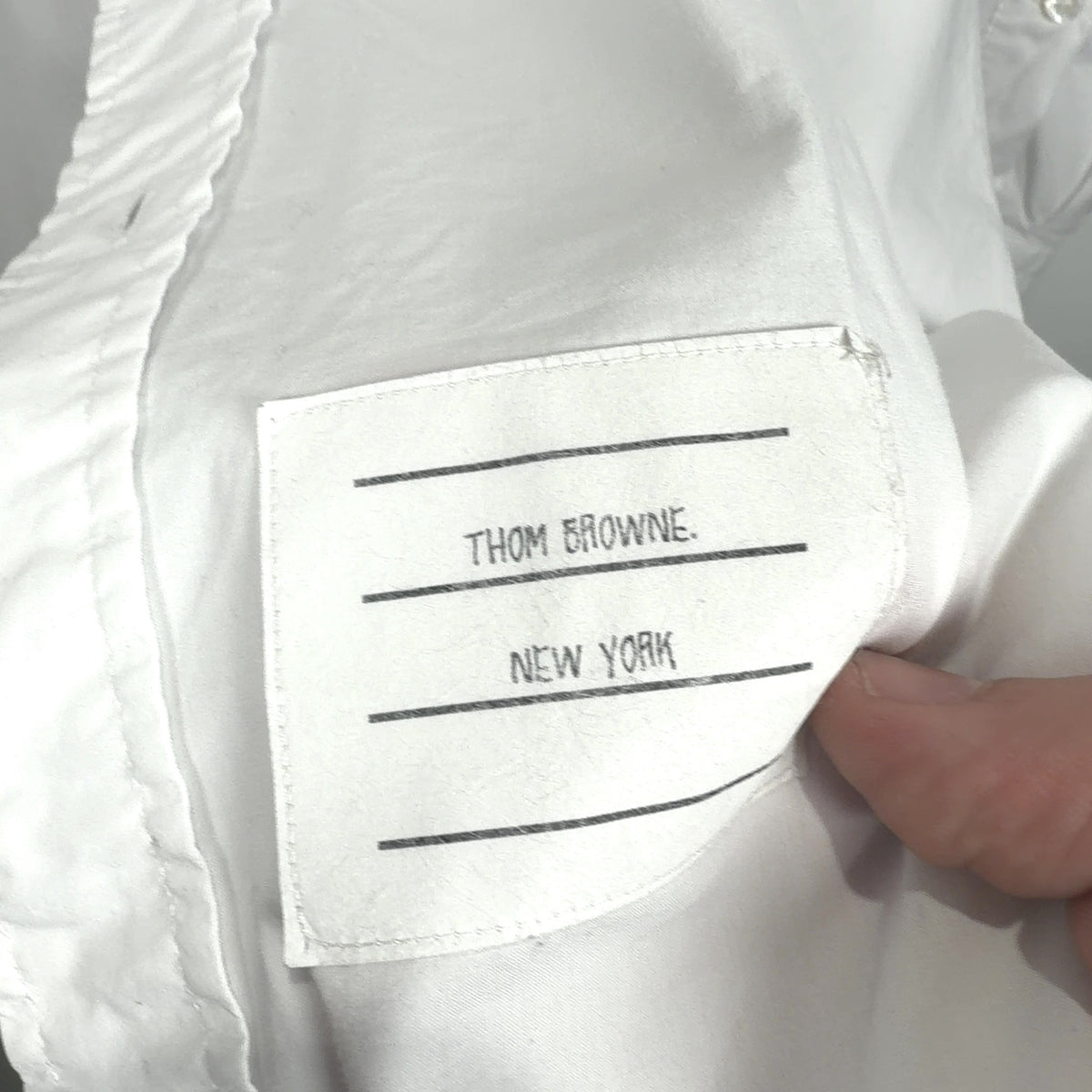 Thom Browne 4-Bar Button-Up Shirt