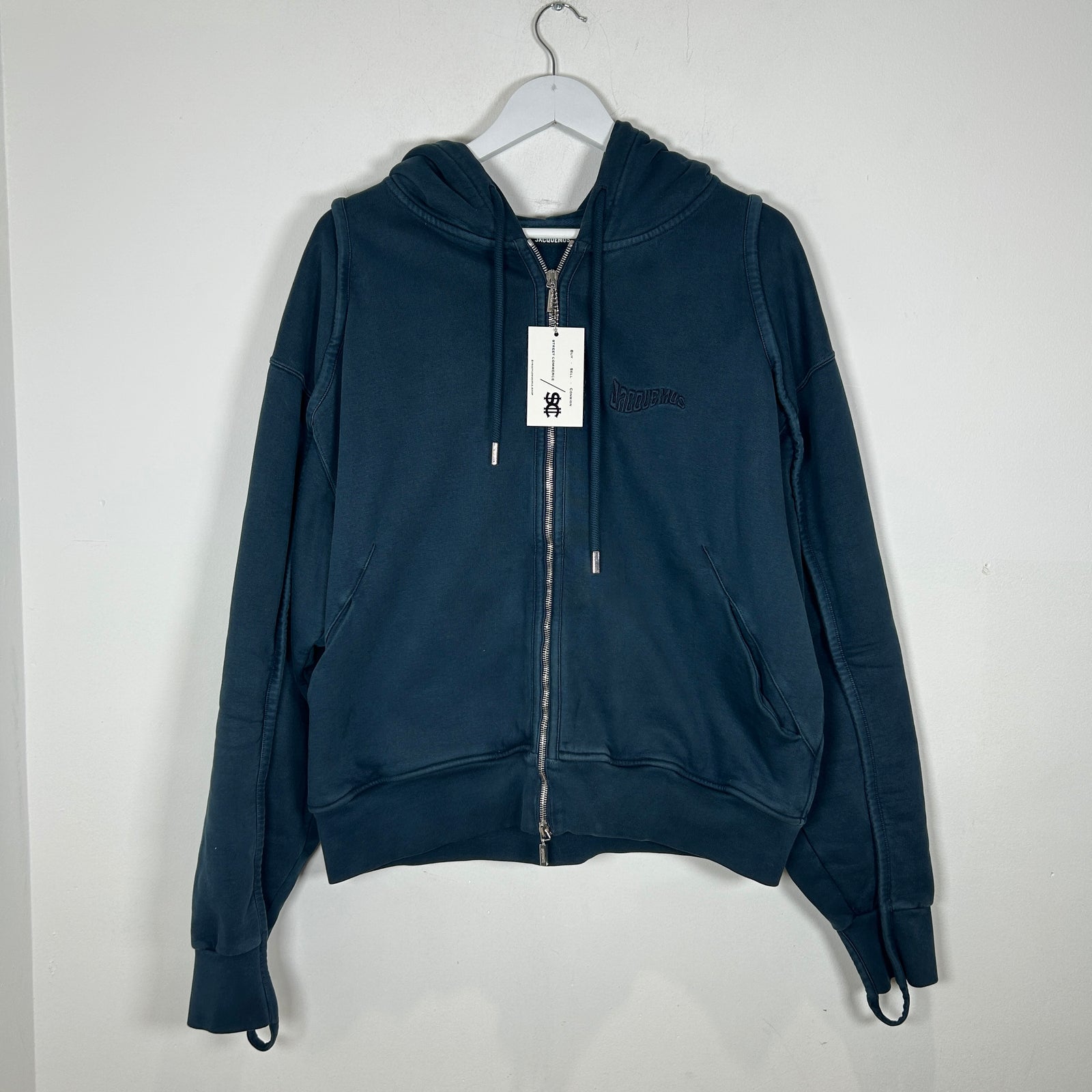 Jacquemus Navy Seam Hoodie Size L