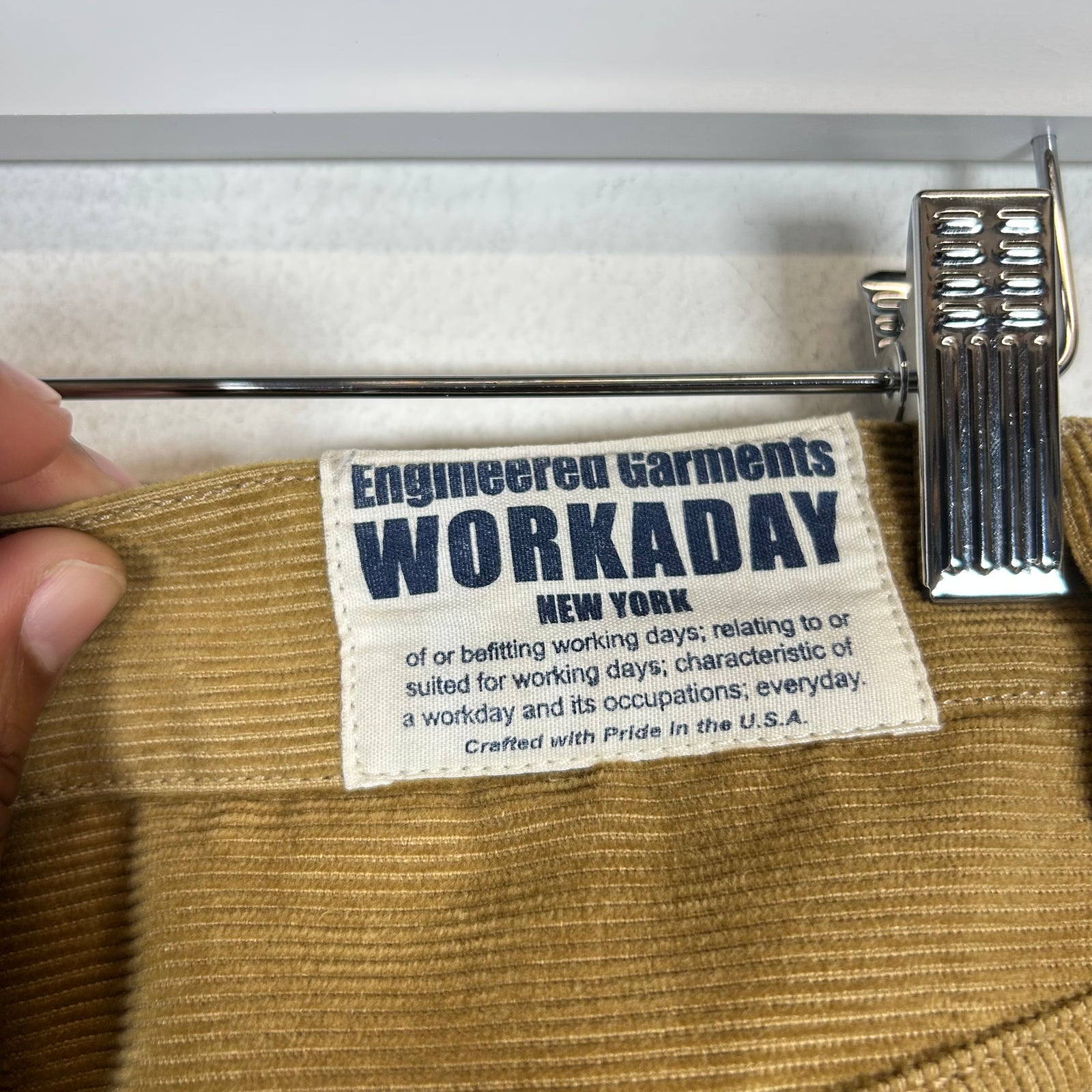 Engineered Garments Tan Workaday Corduroy Pants Size 30