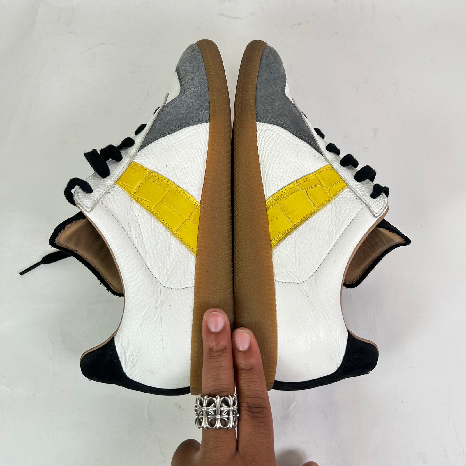 Maison Margiela White/Grey Croc Replica Gats Size 45