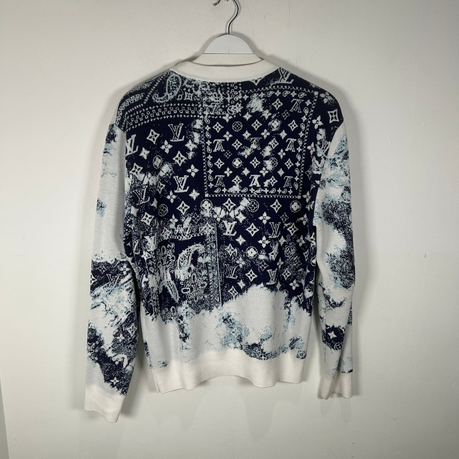 Louis Vuitton Monogram Bandana Intarsia Knit Crewneck Size S