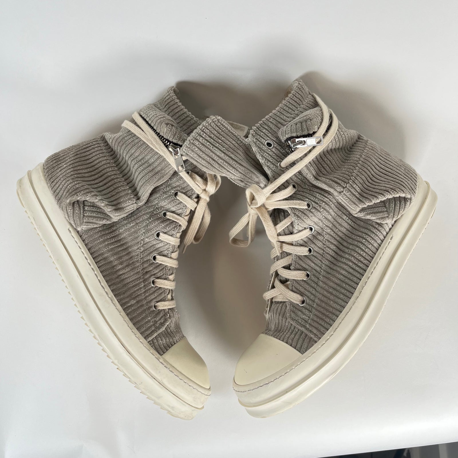 Rick Owens Gray Corduroy Ramones Size 43