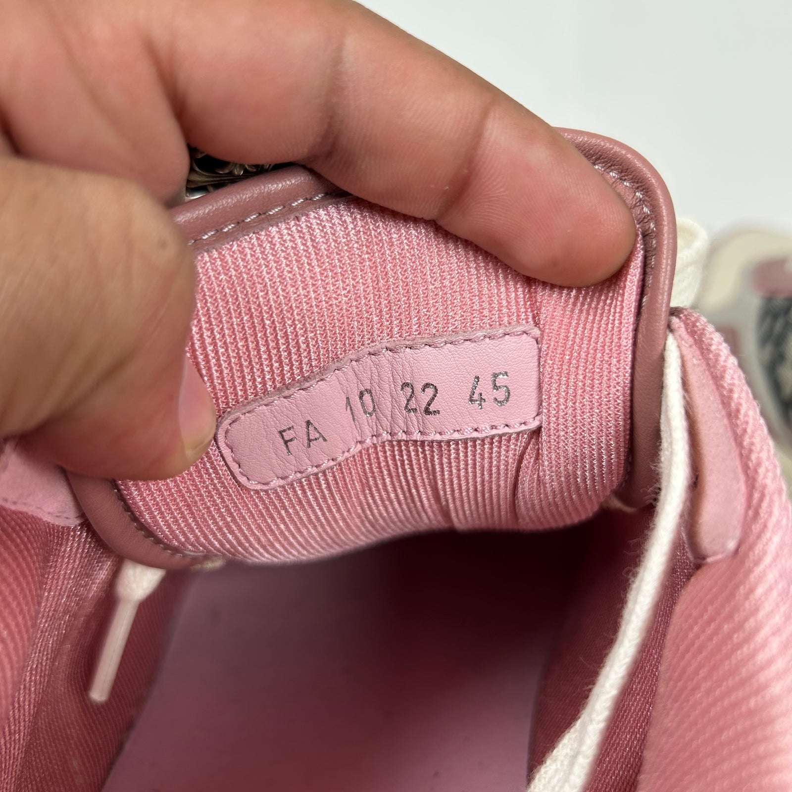 Dior B27 Pink/Cream Oblique Sneaker Size 45