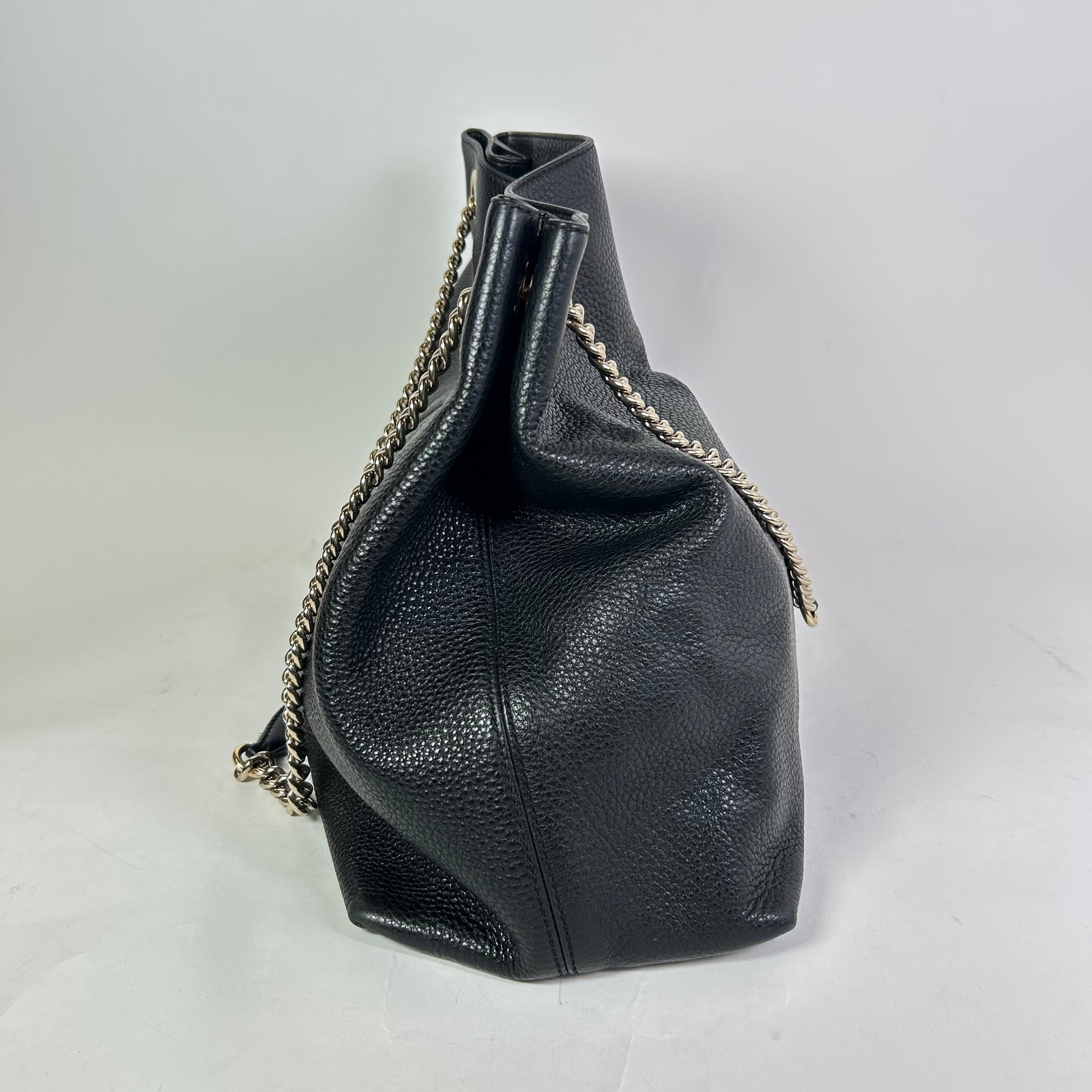 Gucci Soho Chain Pebbled Calfskin Bag