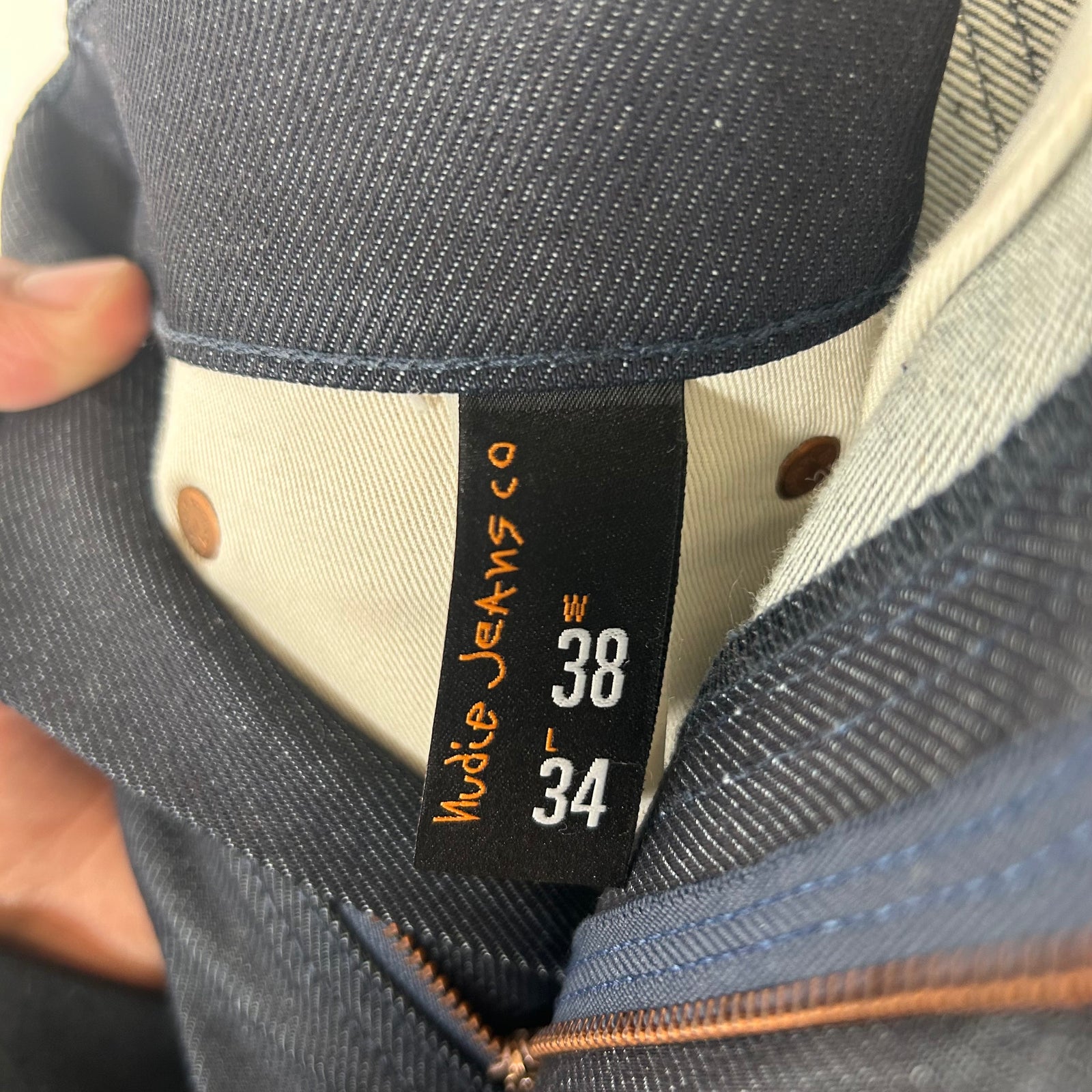 Nudie Jeans Indigo Raw Denim Jeans Size 38