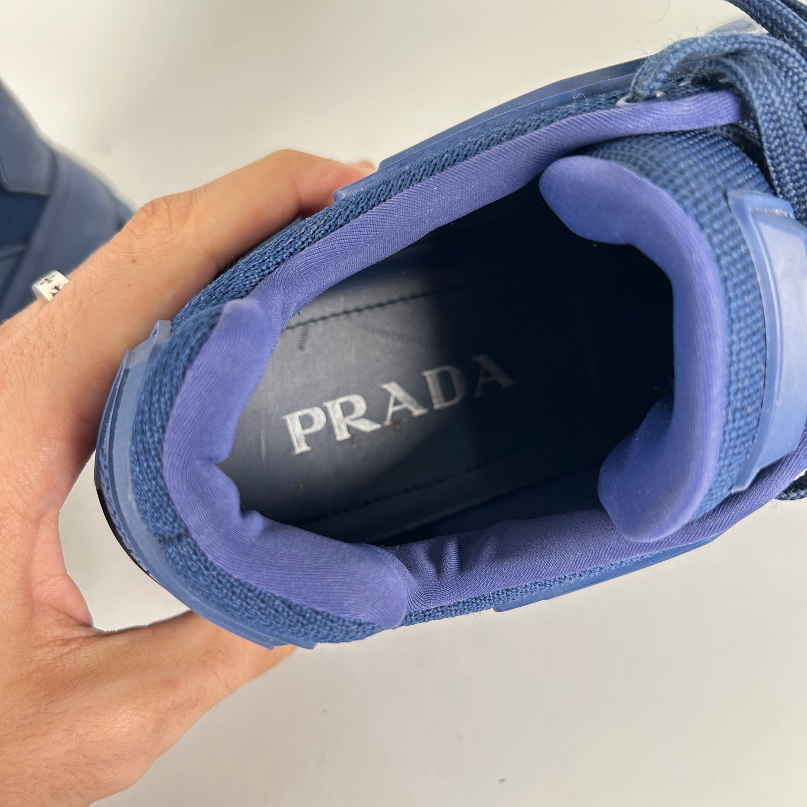Prada Cloudbust Thunder Blue Low Tops Size 11