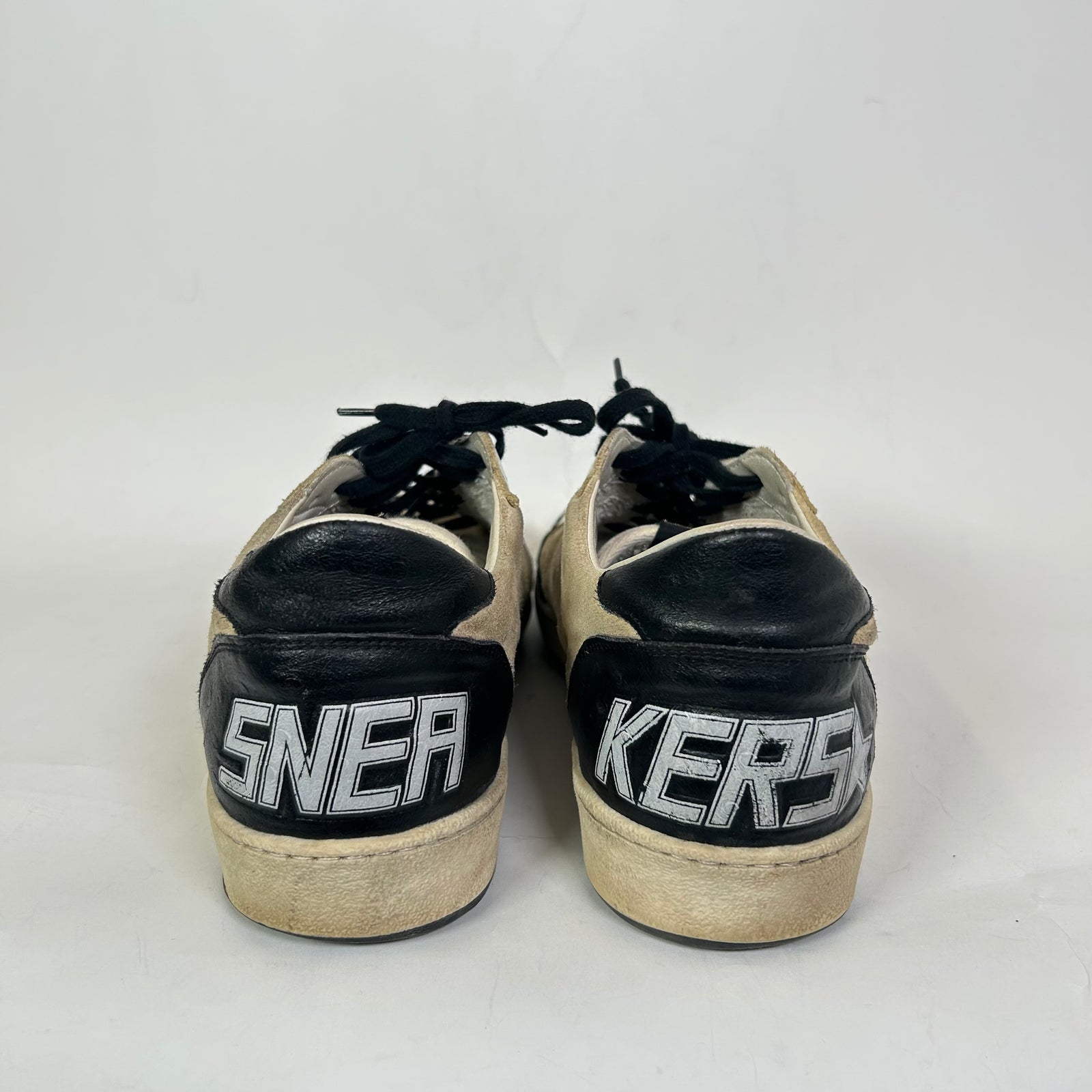 Golden Goose Beige/Black Suede Ball Star Sneaker Size 44