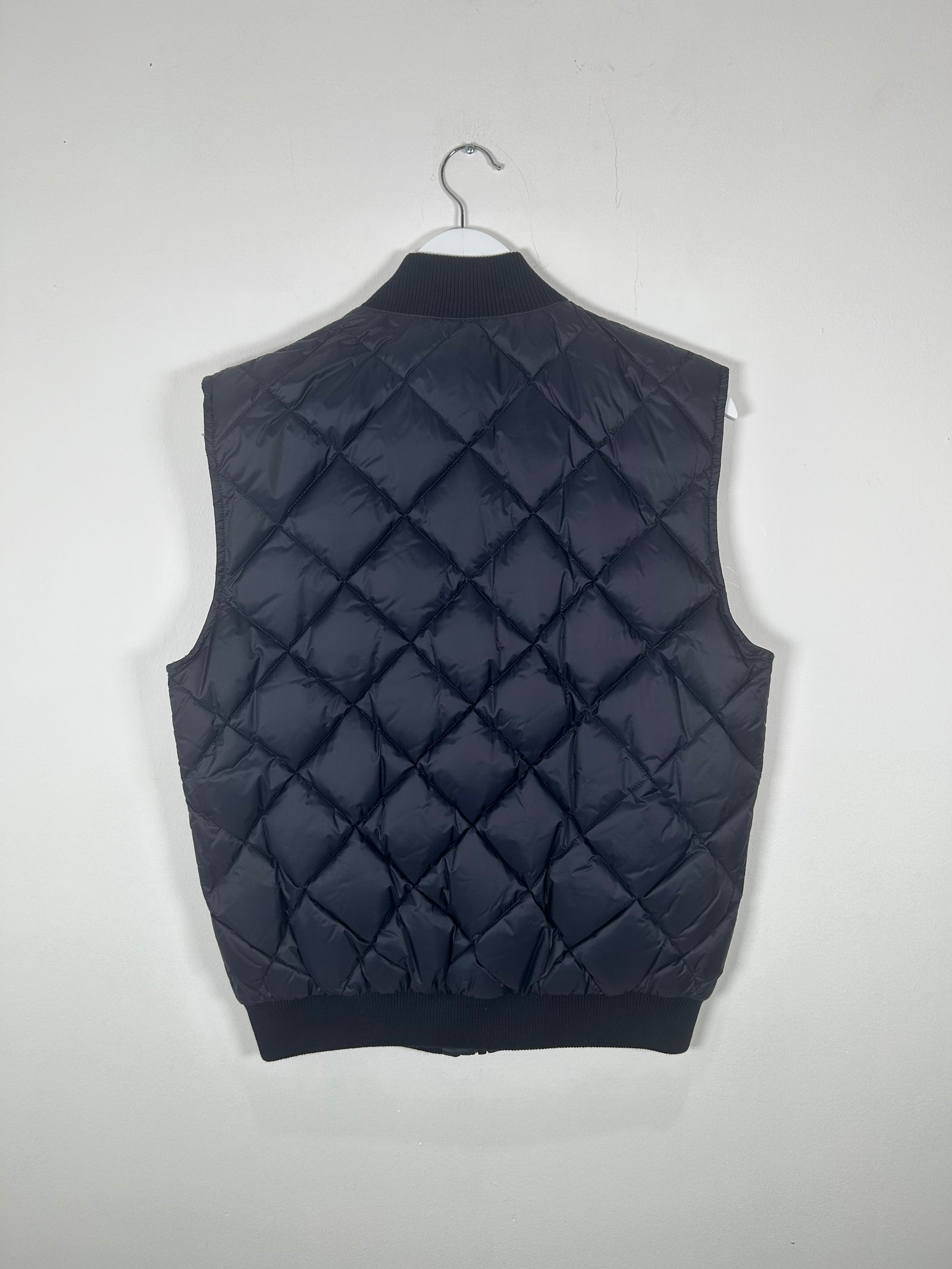 Salvatore Ferragamo Navy Nylon Goose Down Vest Size 50