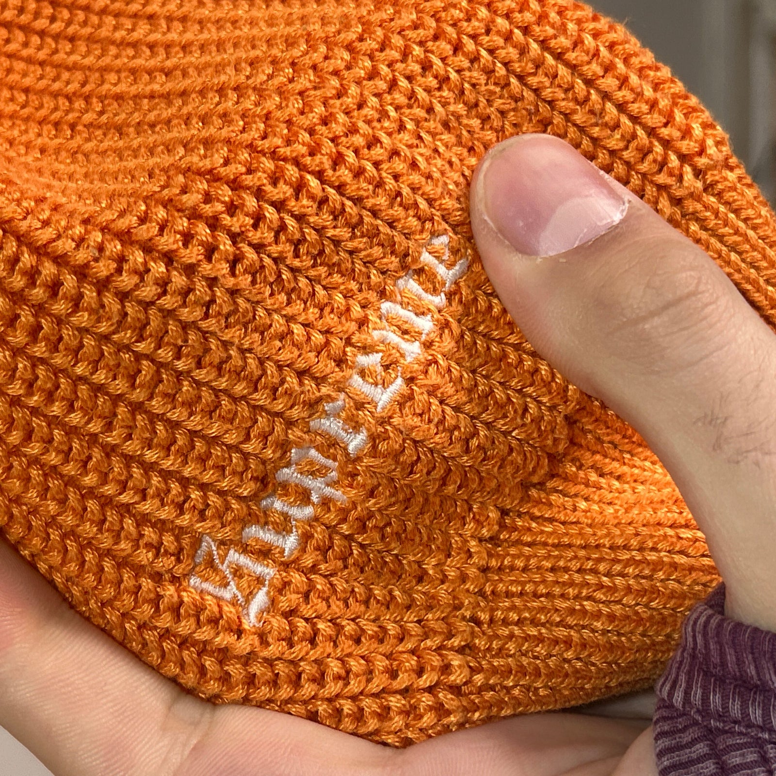 Supreme Creme/Orange Knit Sweater Size L