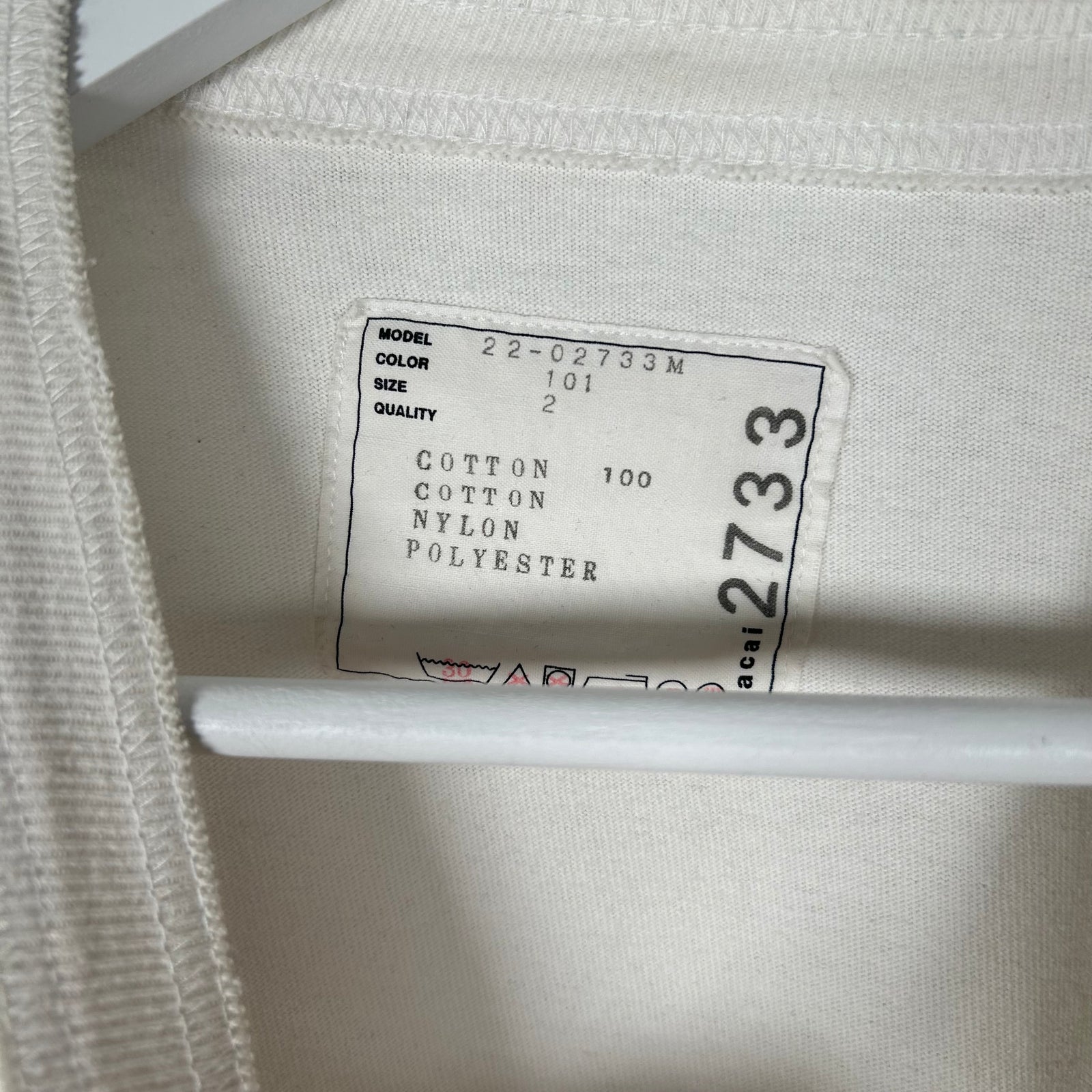 Sacai White Zipper-Pocket Shirt Size M