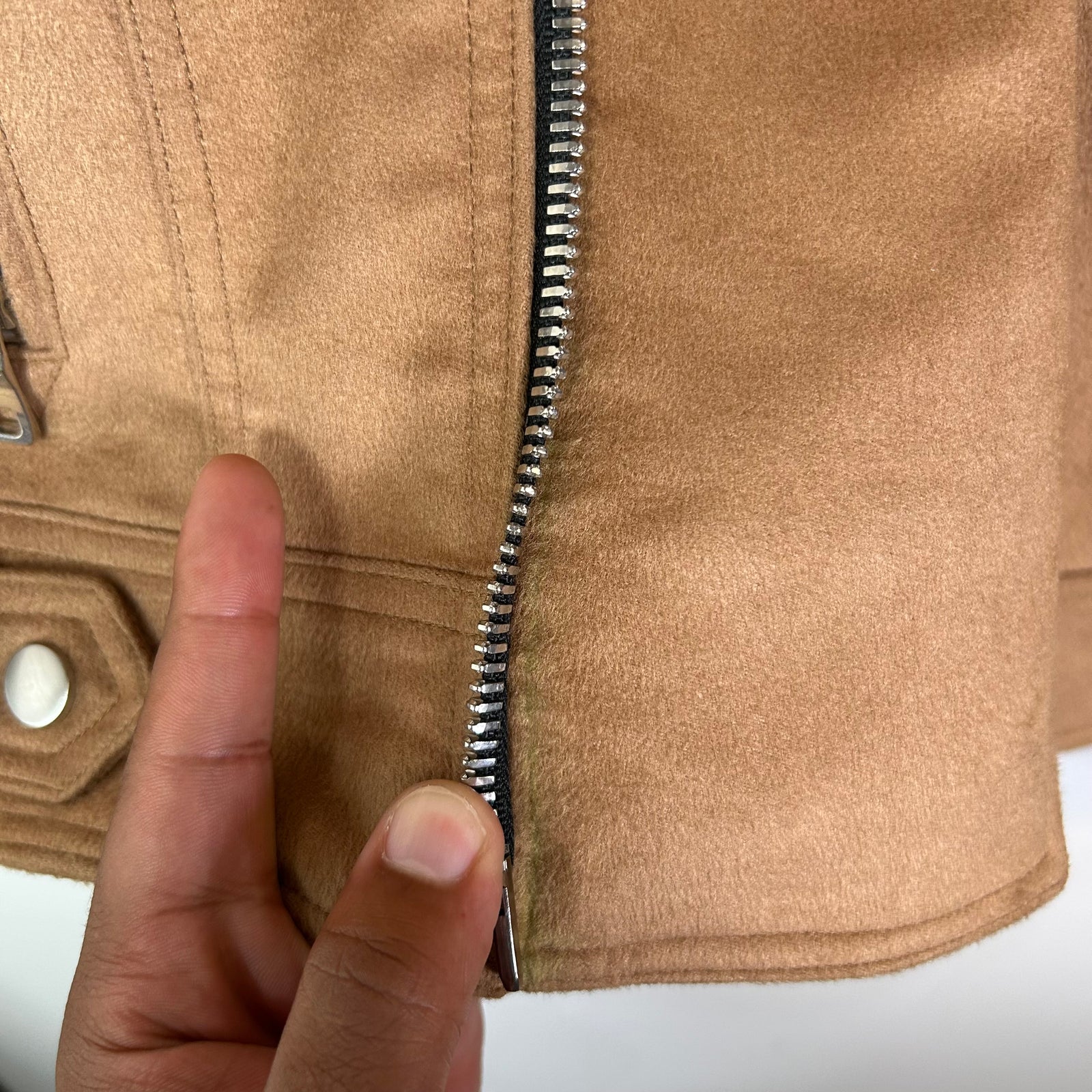 Balmain Suede Biker Jacket
