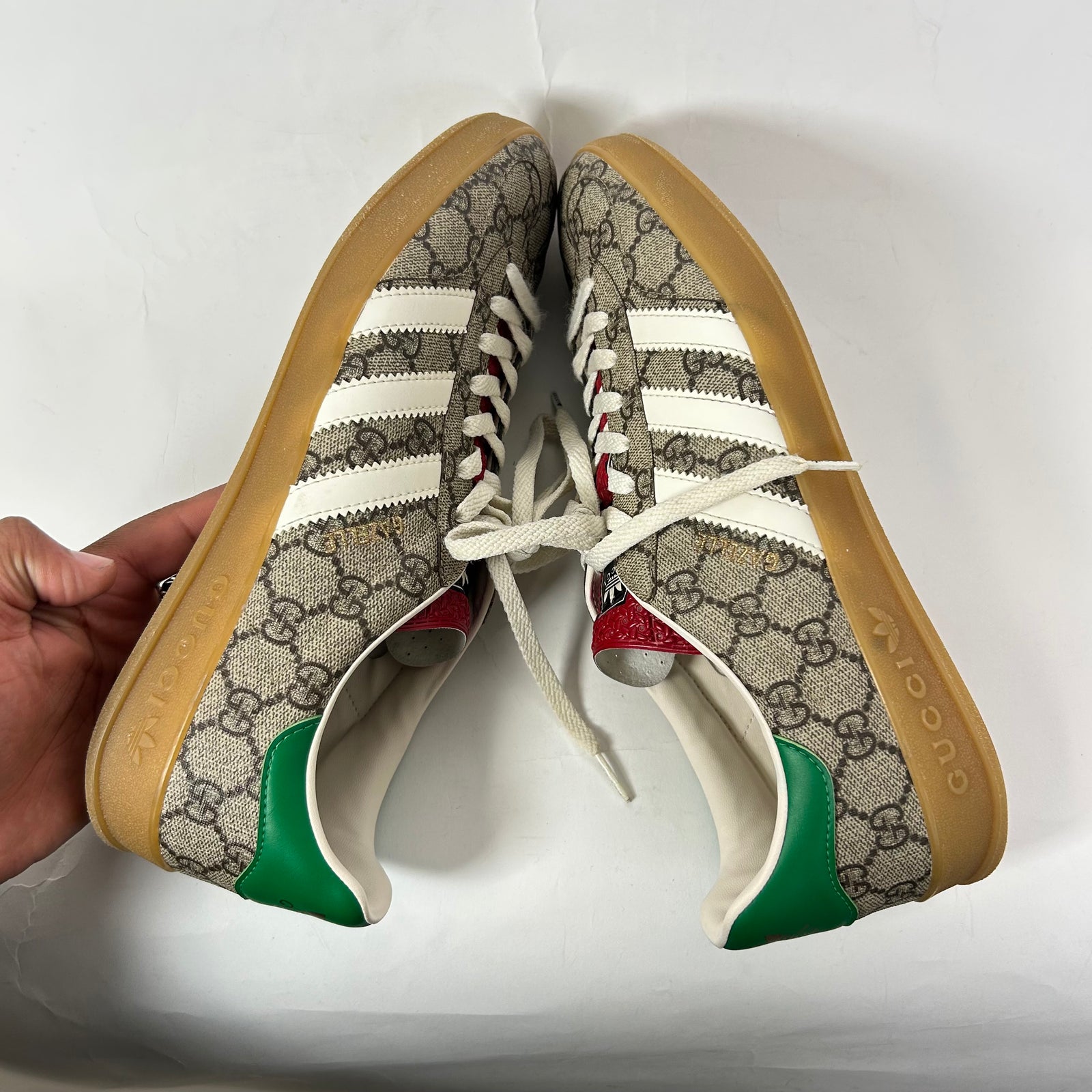 Gucci x Adidas Gazelle Beige GG Monogram Gazelle Size 12