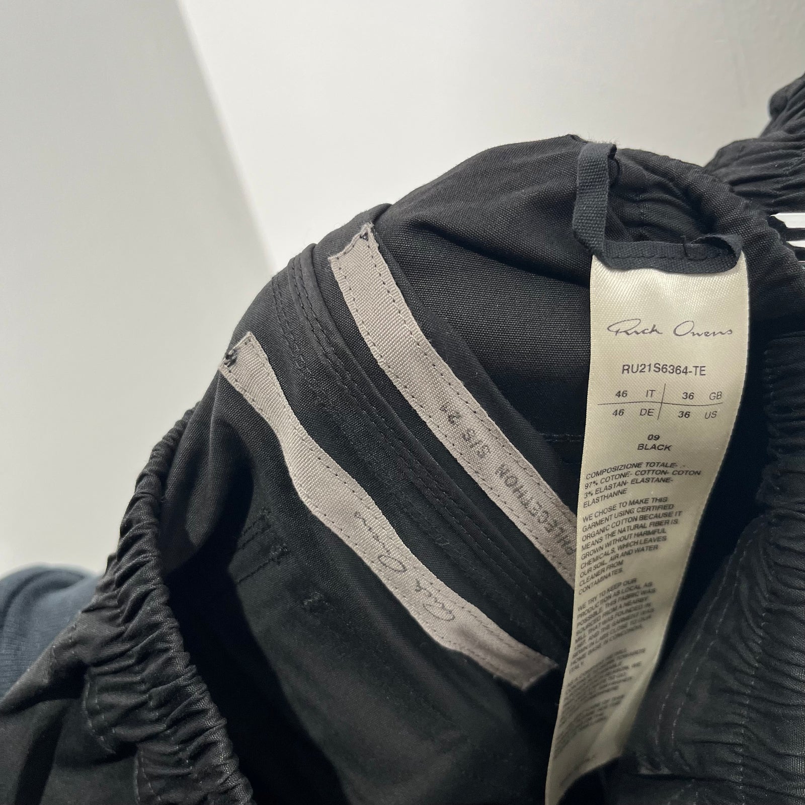 Rick Owens SS21 'Pannier' Wide Lego Cargo Pants Size 46