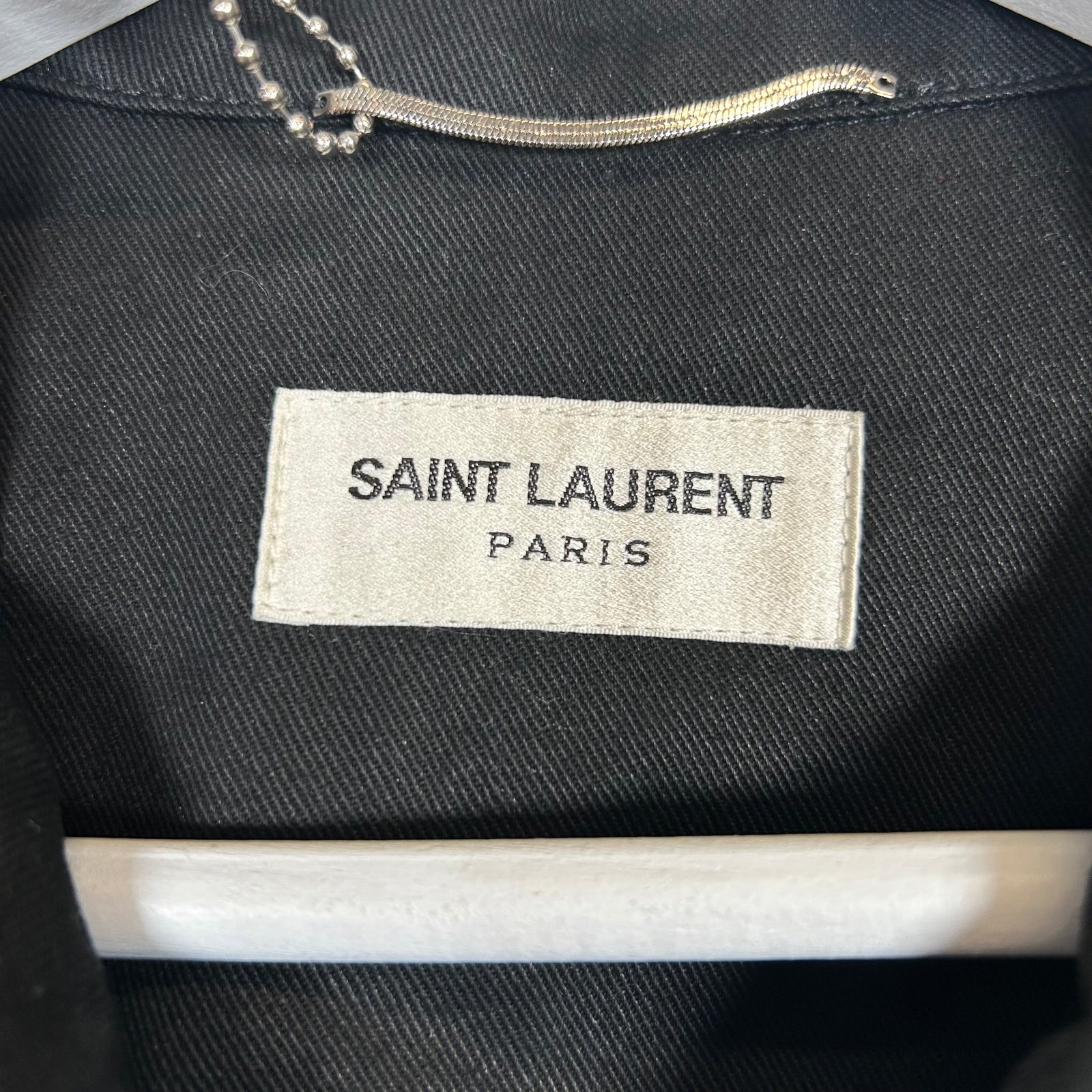 Saint Laurent Black Hunting Jacket Size 56