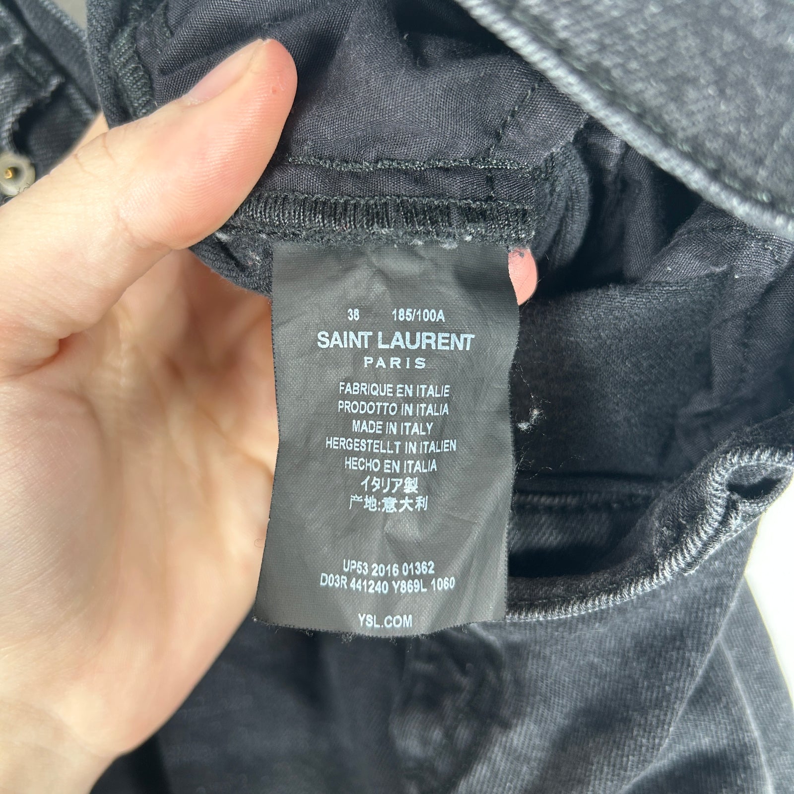 Saint Laurent Distressed D02 Black Jeans Size 38