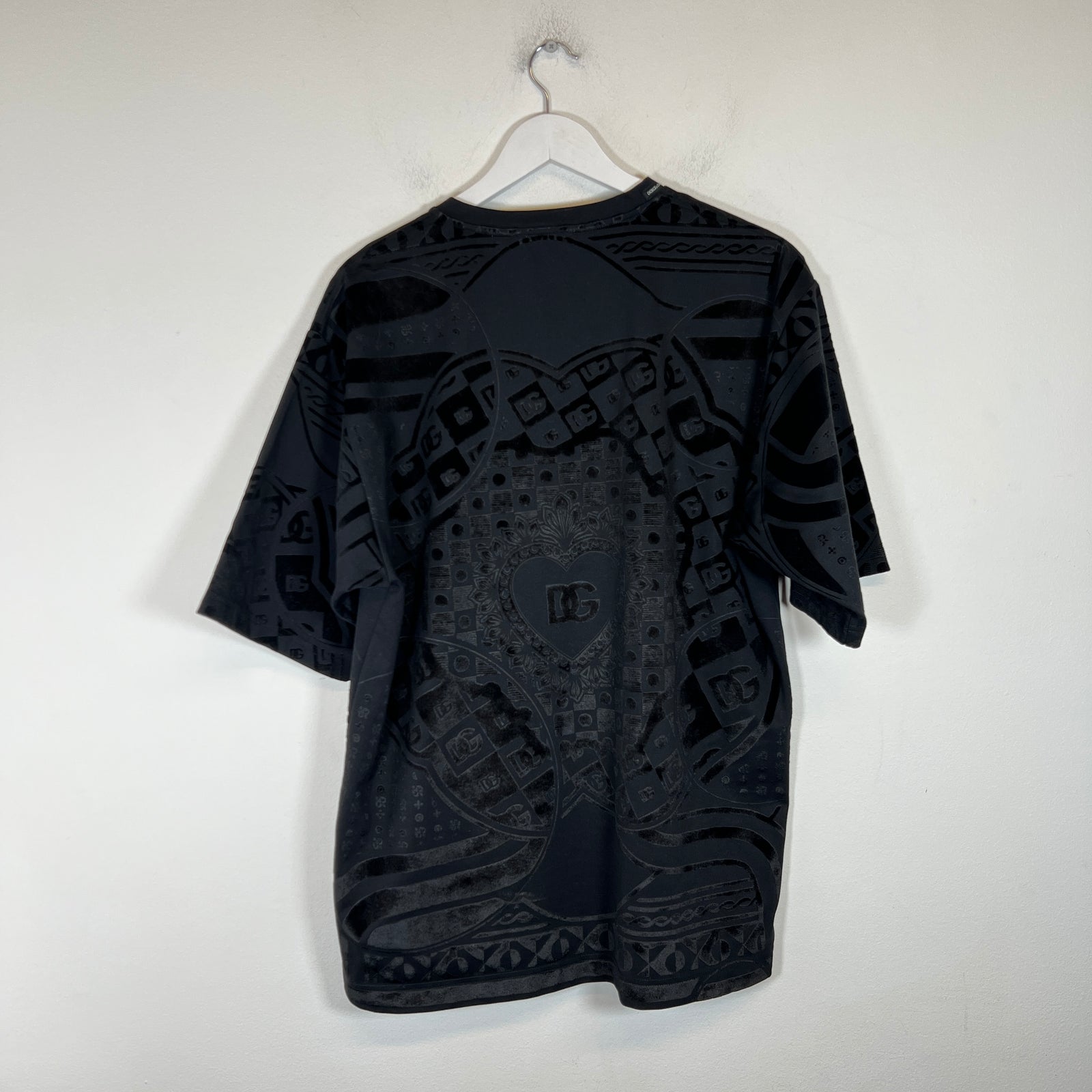Dolce & Gabbana Black Runway All Over Print T-shirt Size L