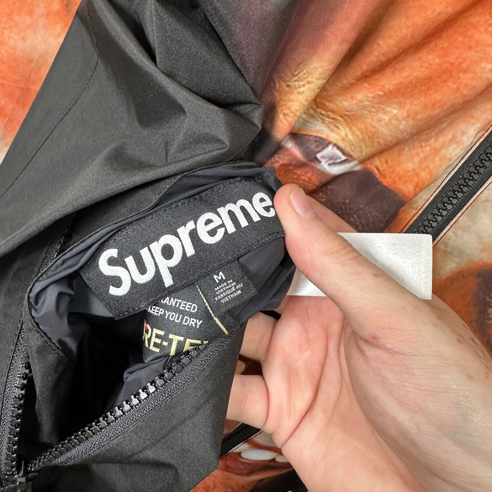 Supreme x Aphex Twin Reversible GORE-TEX Hooded Jacket 'Chocolate Chip Camo' Size M