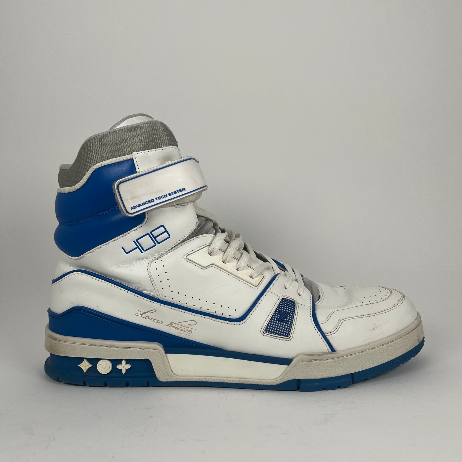 Louis Vuitton Blue High Top Trainer Size 11.5
