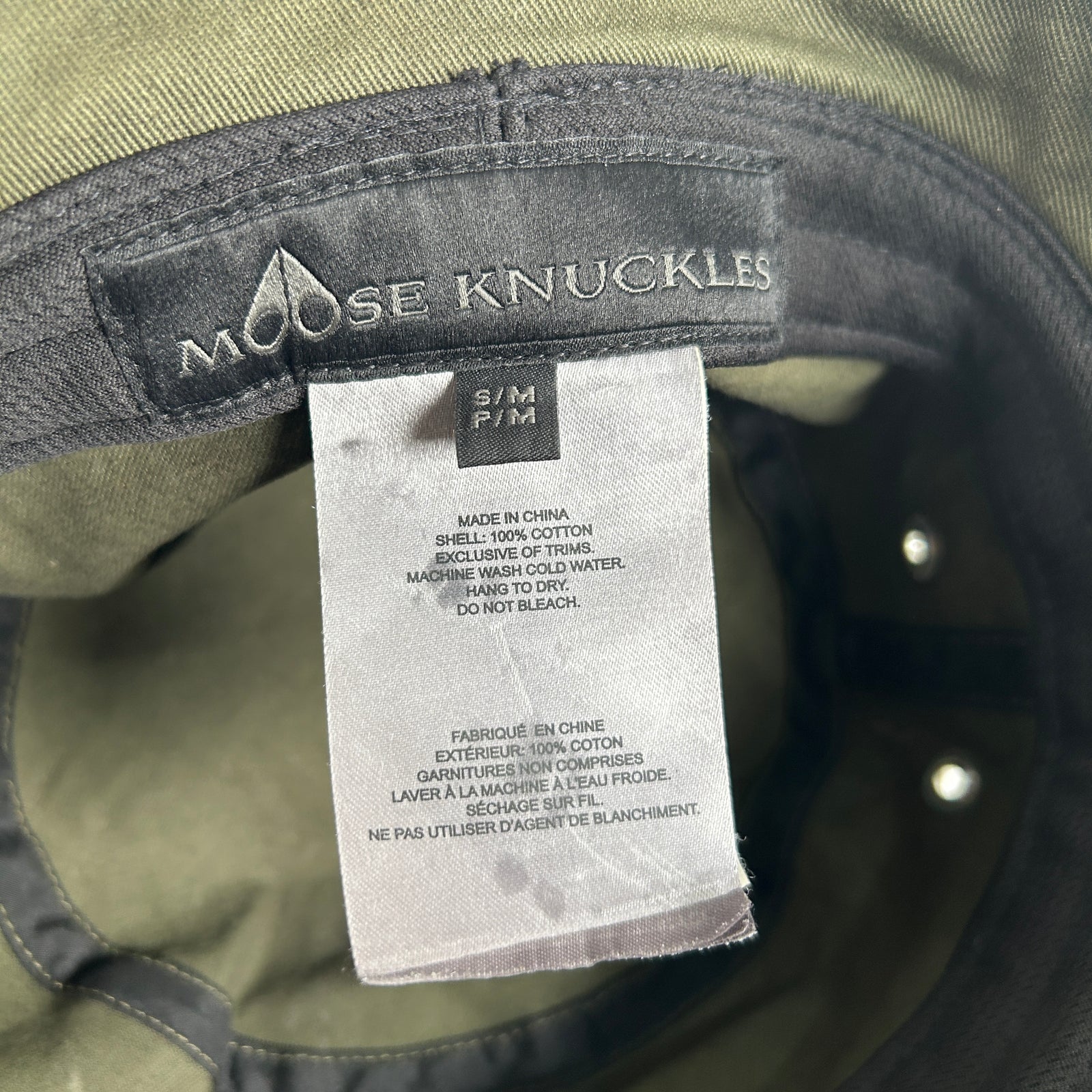 Moose Knuckles Green Bucket Hat Size S/M
