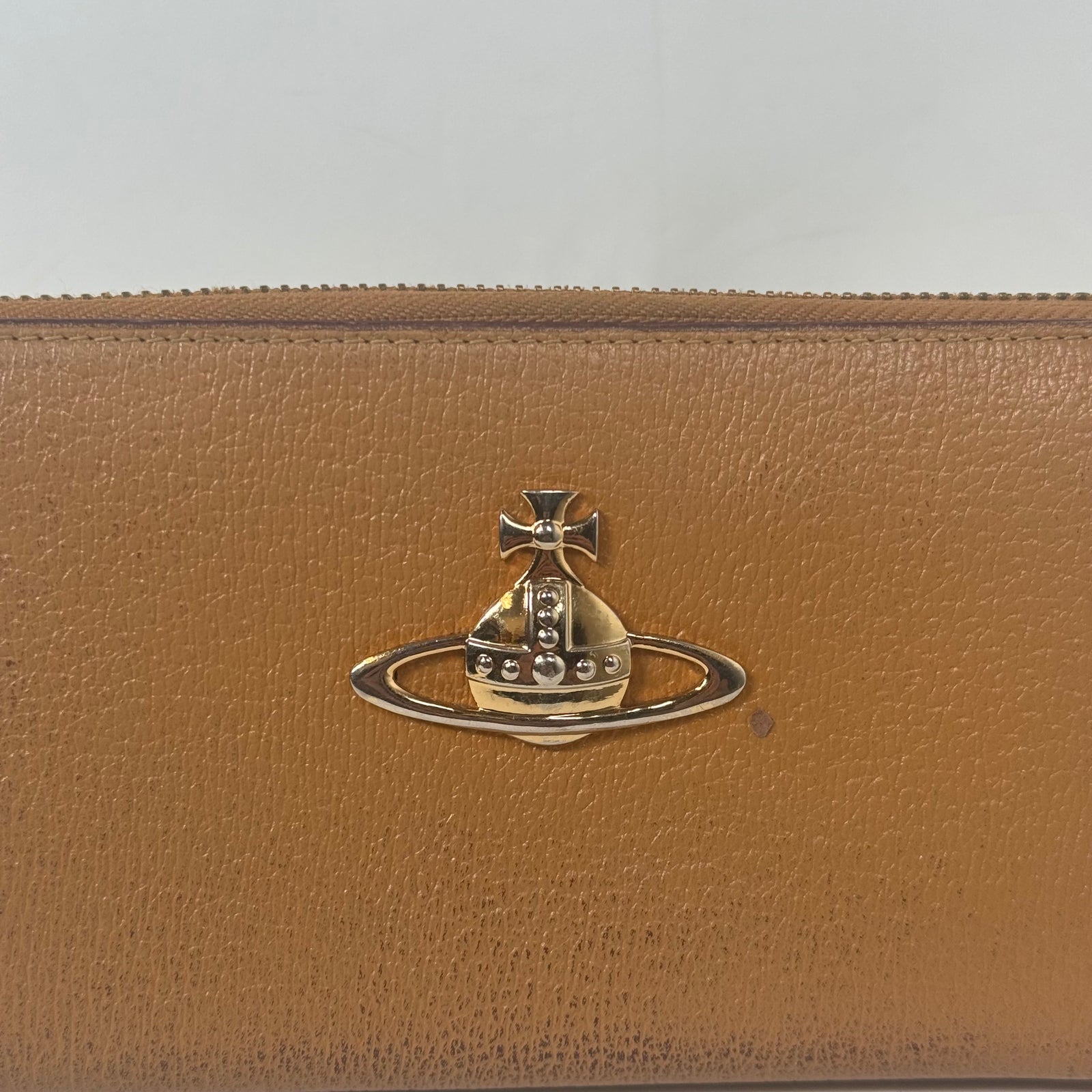 Vivienne Westwood Gold Orb Tan Wallet
