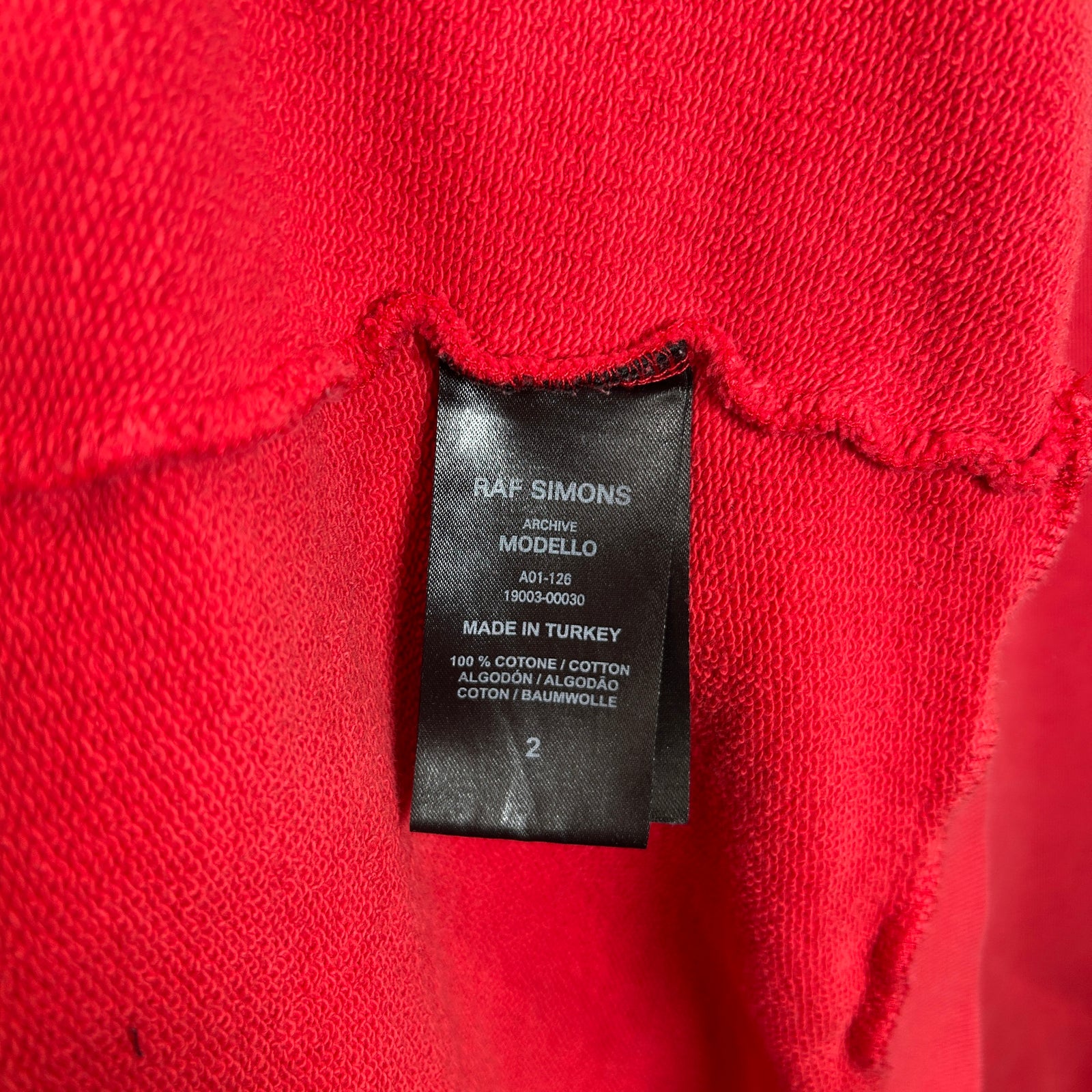 Raf Simons Archive Redux SS02 Peter De Potter Terror Oversized Hoodie Size M