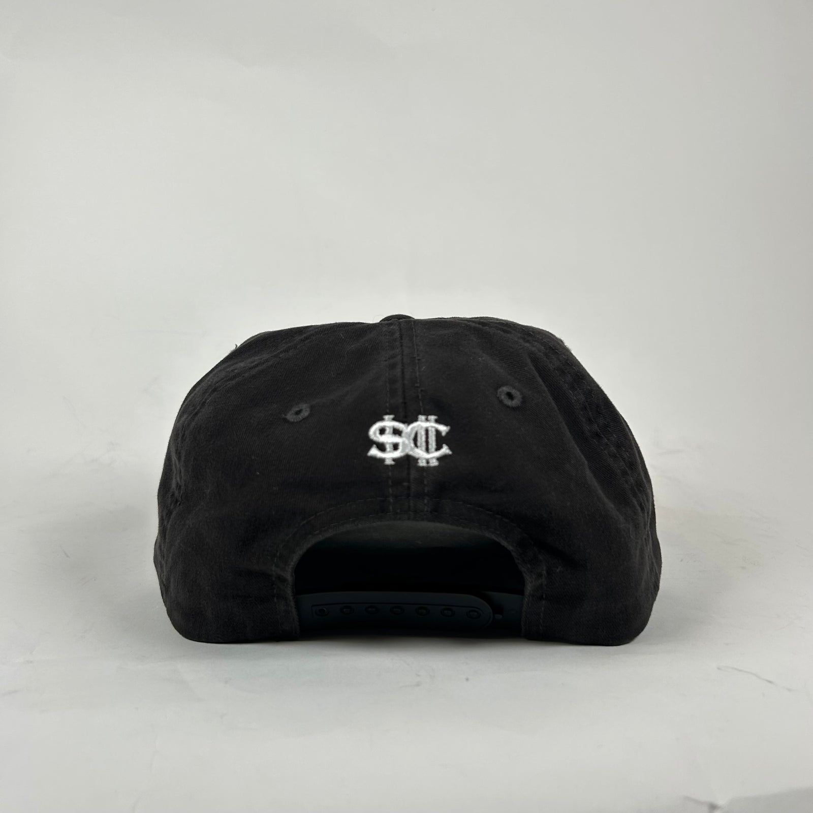 Street Commerce Black Mirrored Logo Distressed Snapback