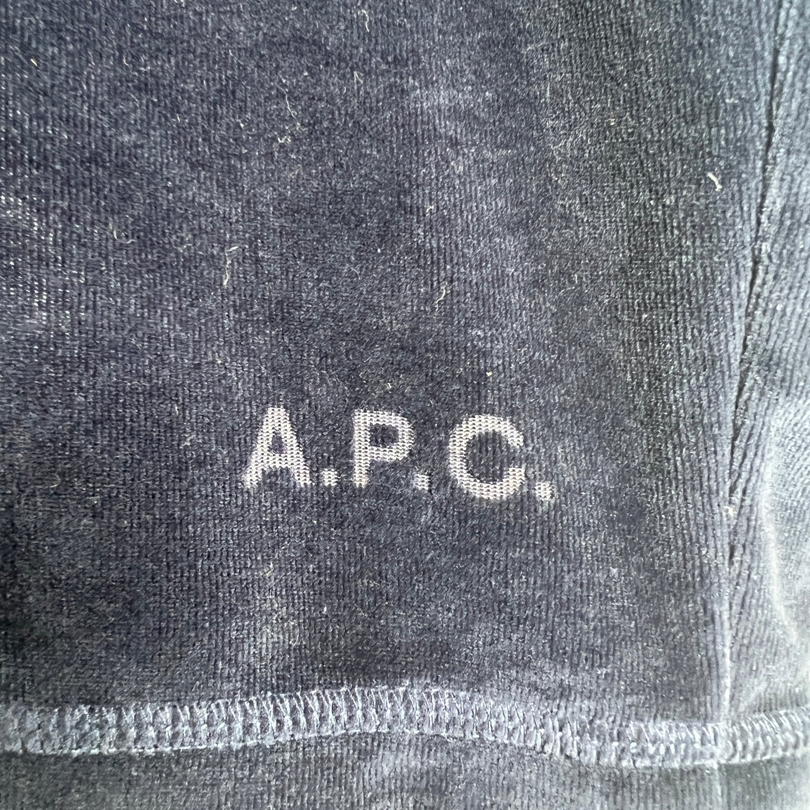APC Navy Velour Crewneck Size L