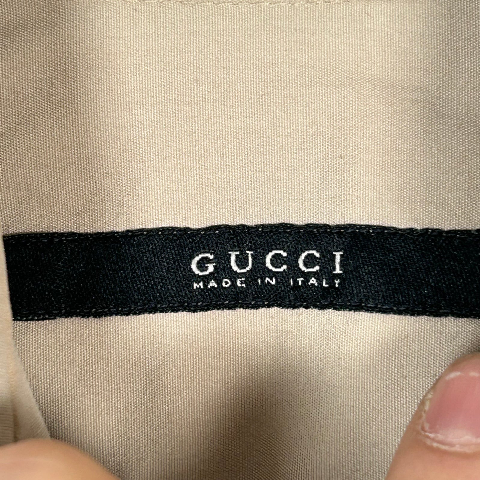 Gucci Khaki Button Up Shirt Size S