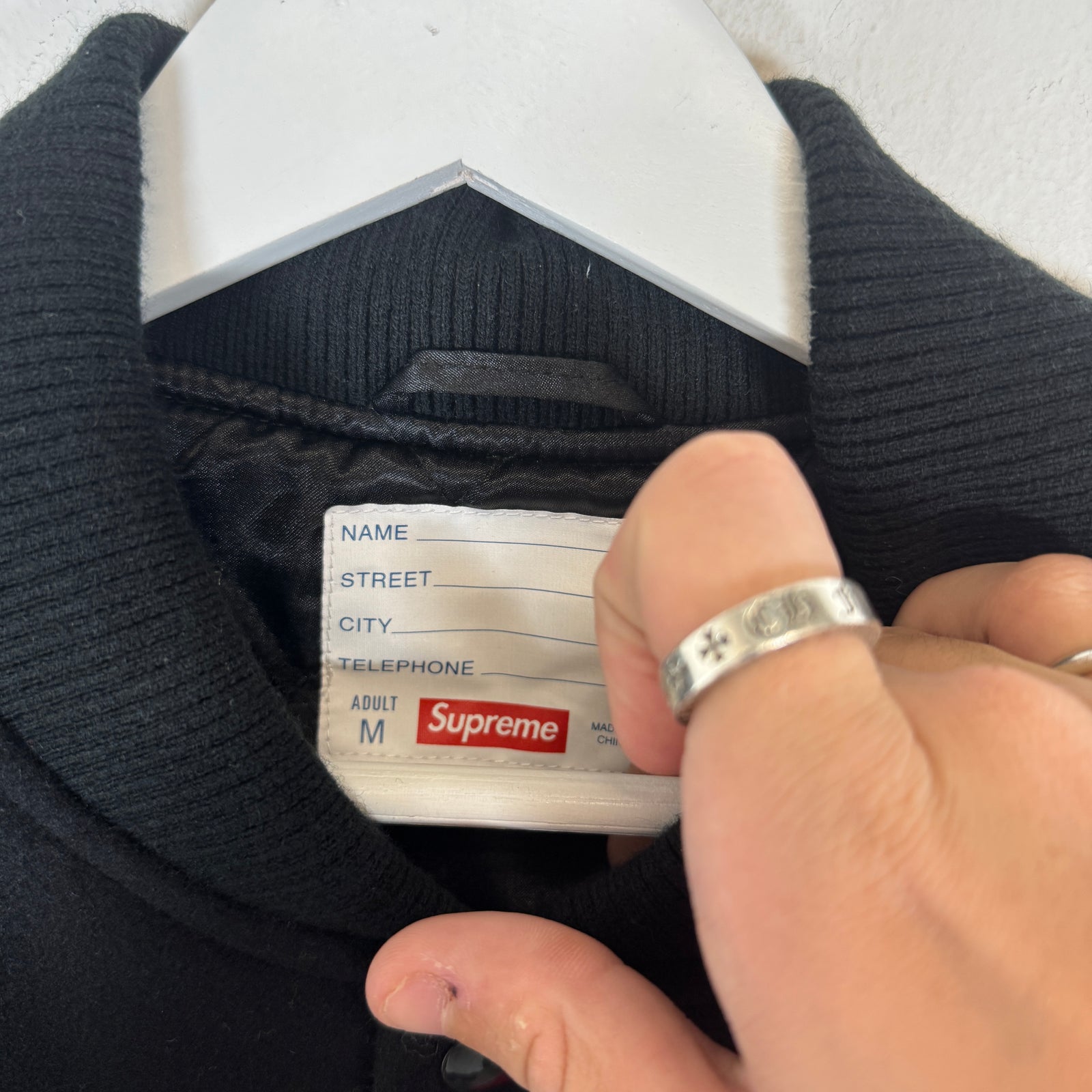 Supreme x CPFM Black Tourist Varsity Jacket Size M