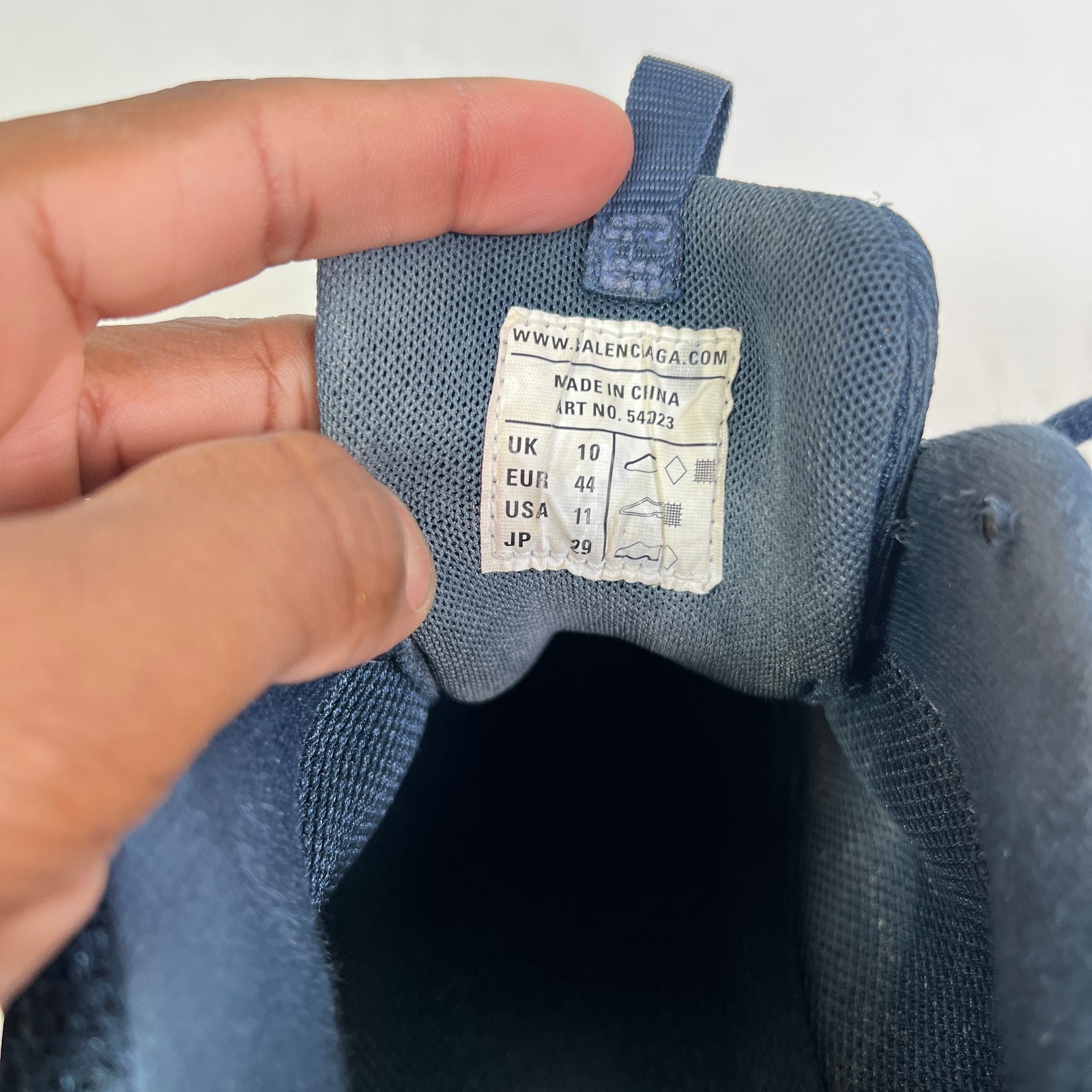 Balenciaga Navy Track Sneaker Size 44