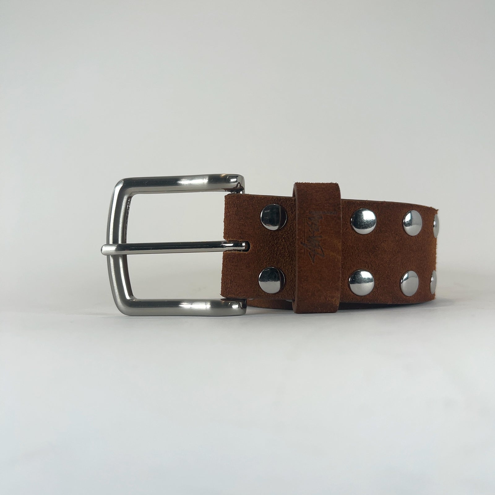 Stussy Suede 8-Ball Studded Belt