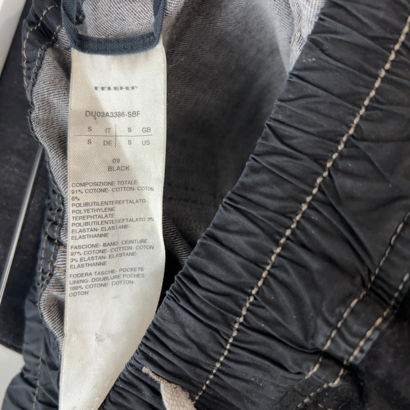 Rick Owens DRKSHDW Waxed Denim 'Mastadon' Cargo Pants